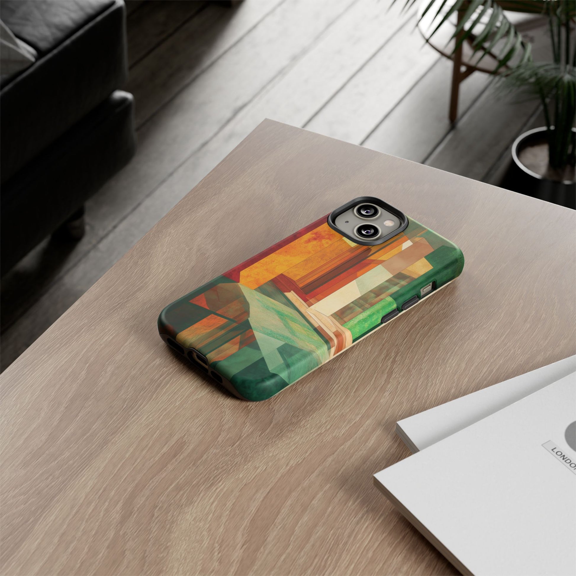 Art Deco Frank Lloyd Wright Inspired Usonian Phone Case Geometric Stained Glass Art Deco Marble Gold 13 14 15 16 iPhone Pro Max Galaxy Pixel