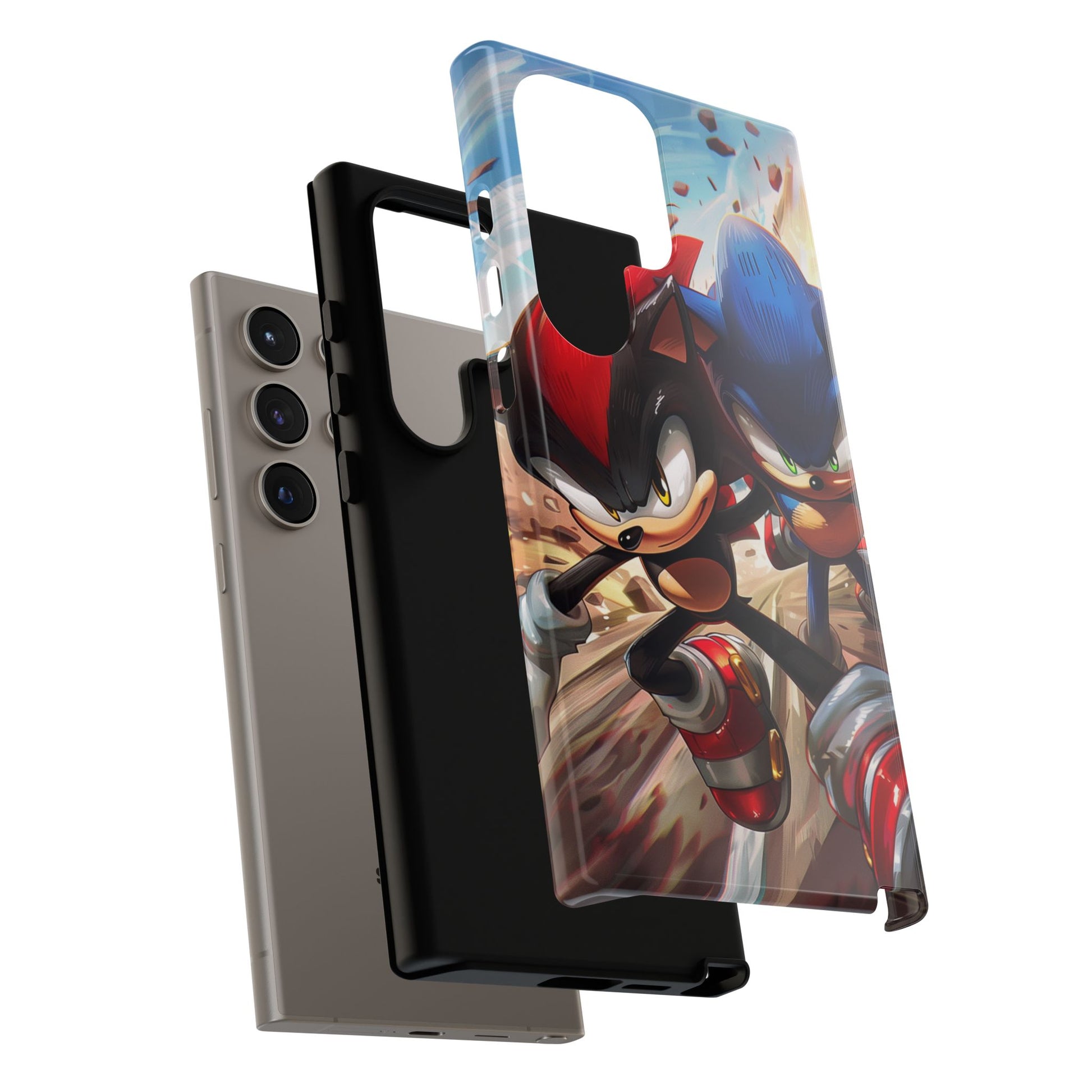 Sonic and Shadow Phone Case, Sonic and Shadow, Tough Android Case, Fun Video Game Phone Case, Retro Game Case, SEGA Video Game Android Case
