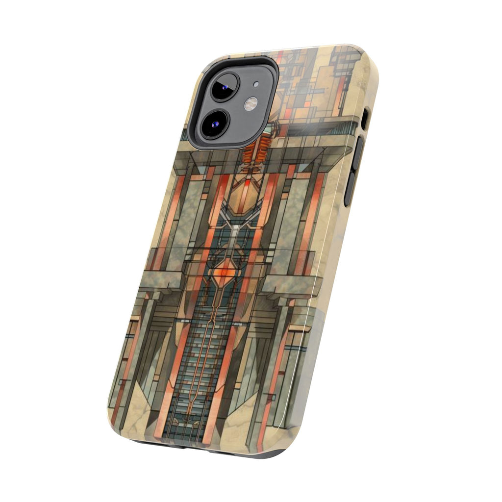 Prairie Style Frank Lloyd Wright Phone Case - Architectural Design iPhone Tough Cover - Unique Art Deco Protective Accessory