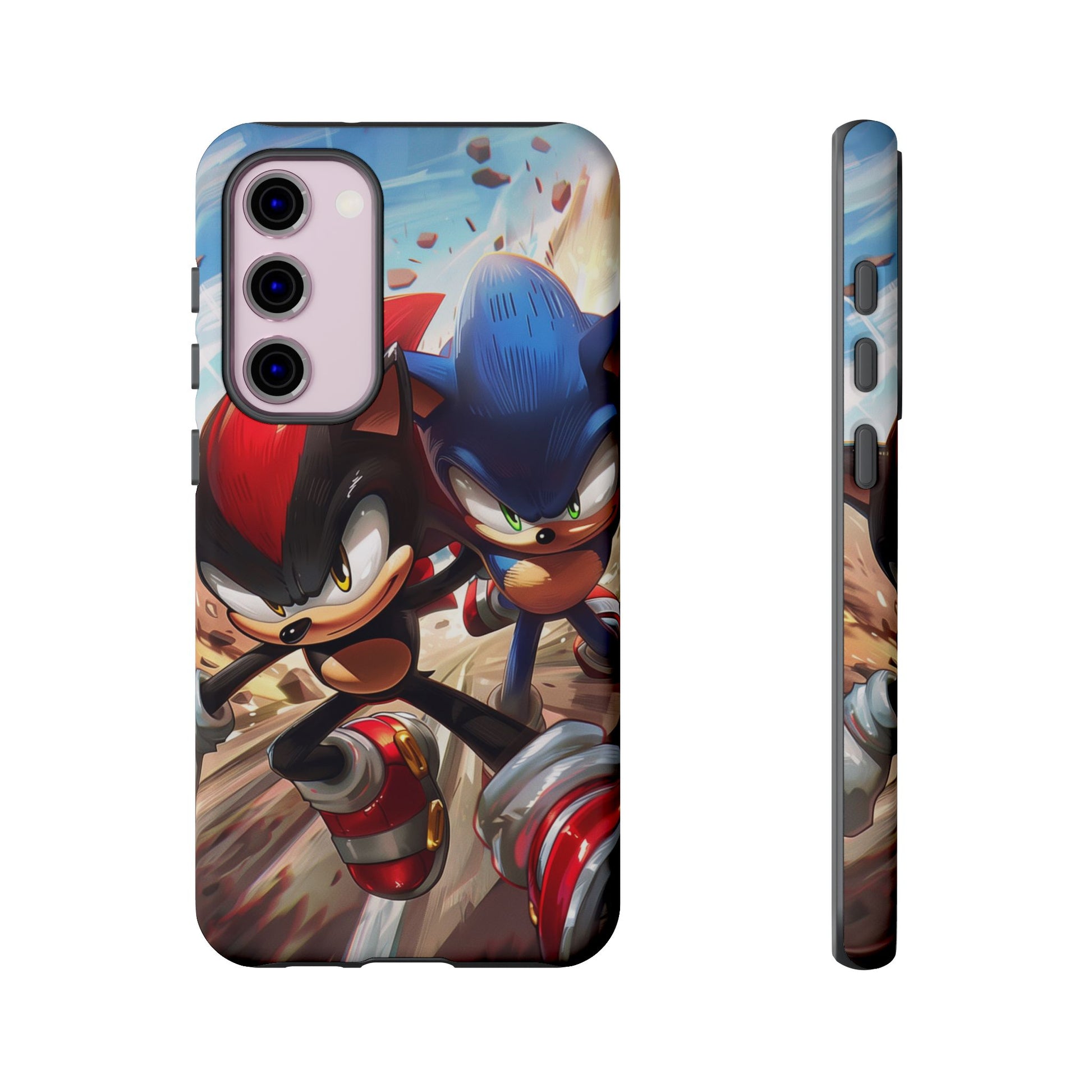 Sonic and Shadow Phone Case, Sonic and Shadow, Tough Android Case, Fun Video Game Phone Case, Retro Game Case, SEGA Video Game Android Case