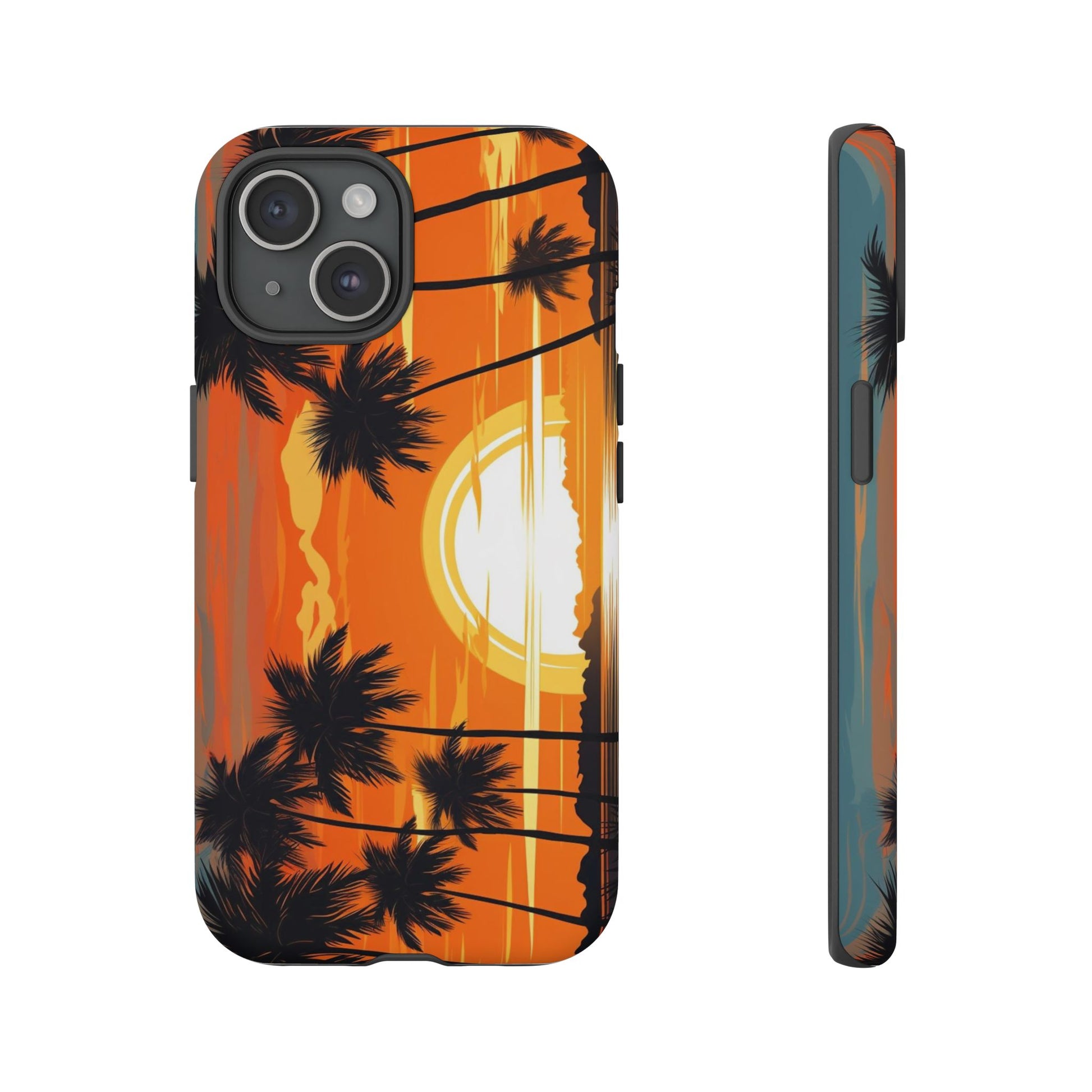 Sunset Palm Trees Tough Phone Cases for iPhone and Android