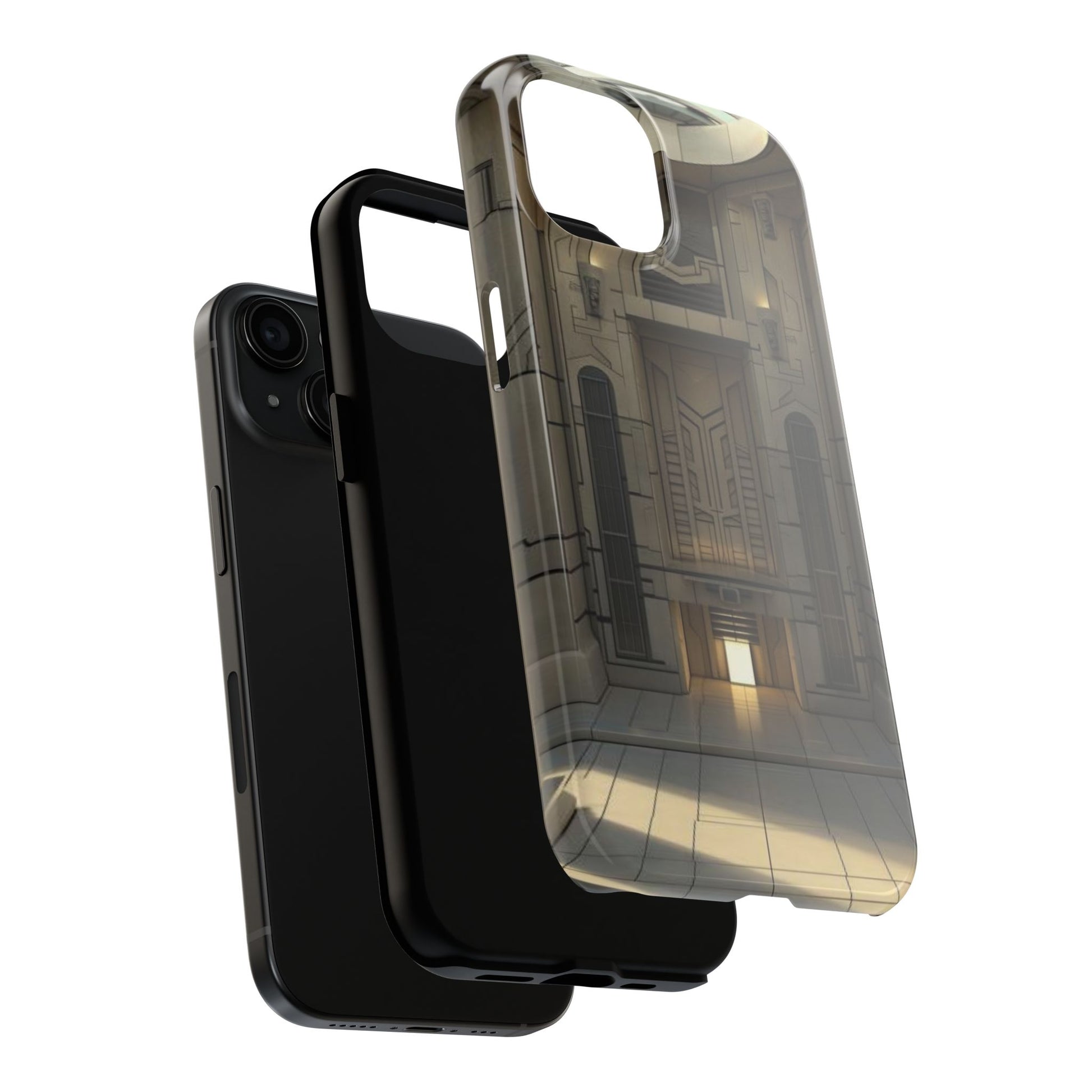 Durable Phone Case - Frank Lloyd Wright Style Room - Tough Architectural Design iPhone/Android Cover - Unique Art Deco Protection Accessory