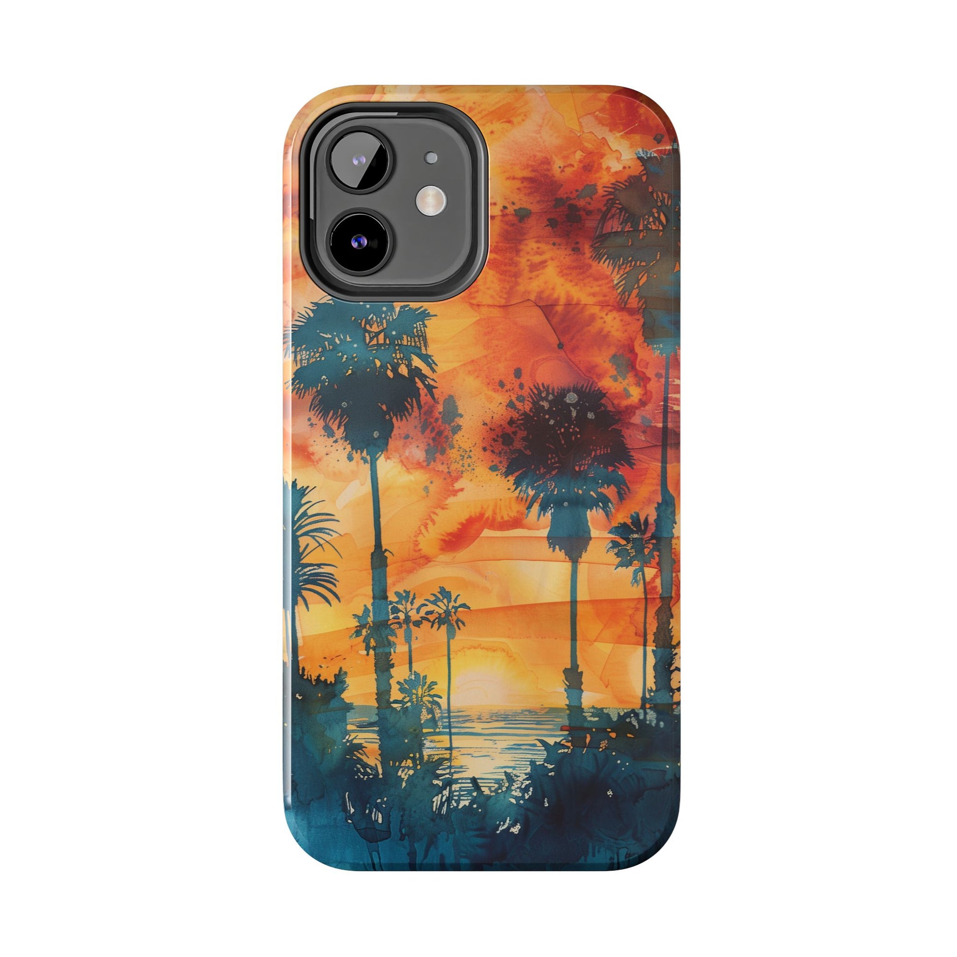 Los Angeles Sunset iPhone Case, Golden Hour Scenic View, Hollywood Hills Sunset Phone Case, Palm Trees Phone Case, iphone 15 pro max case
