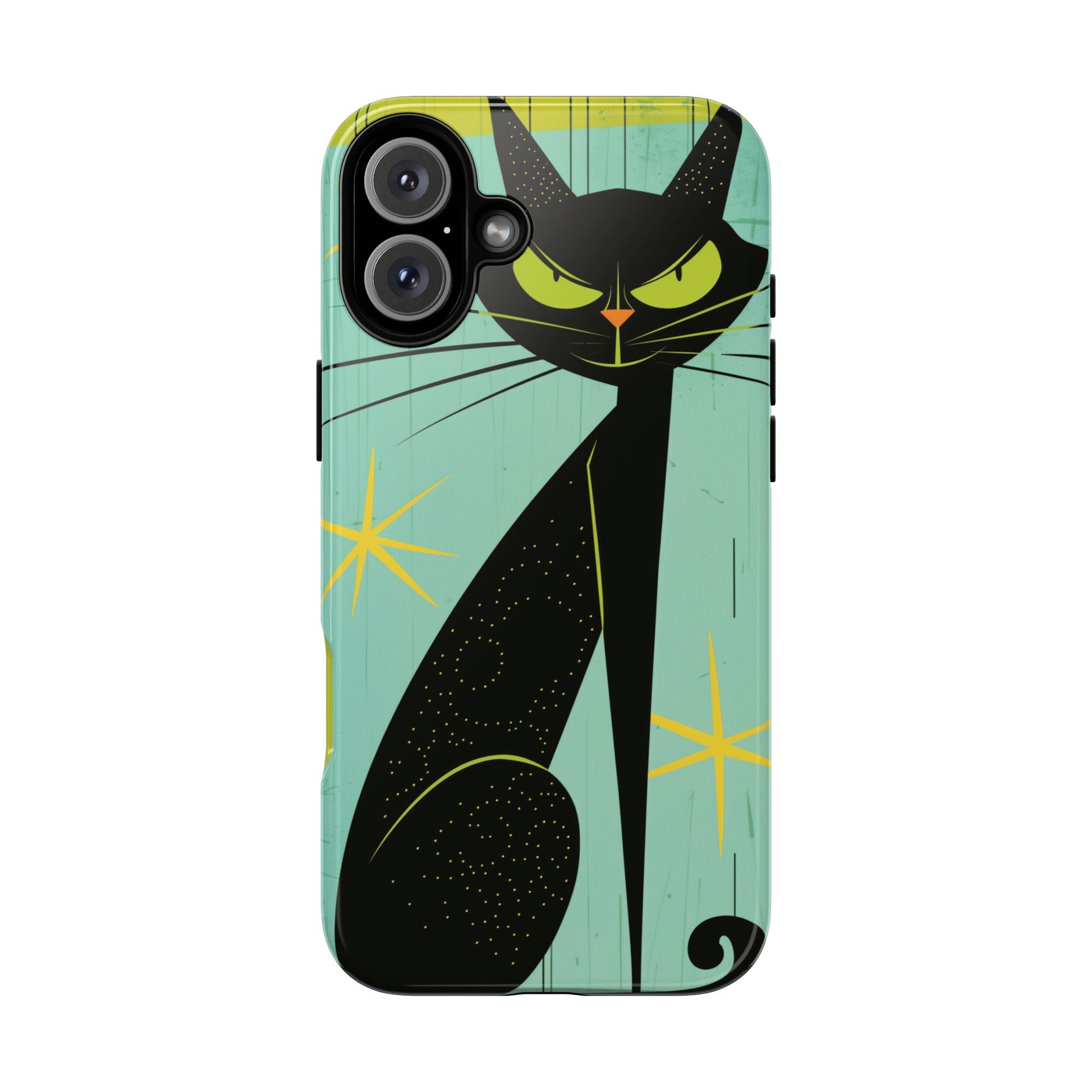 Mid-Century Modern Phone Case, Mid Mod Android Case, Atomic Cats Android Case, Retro Chic Smartphone Cover, Unique Artistic Phone Accessory