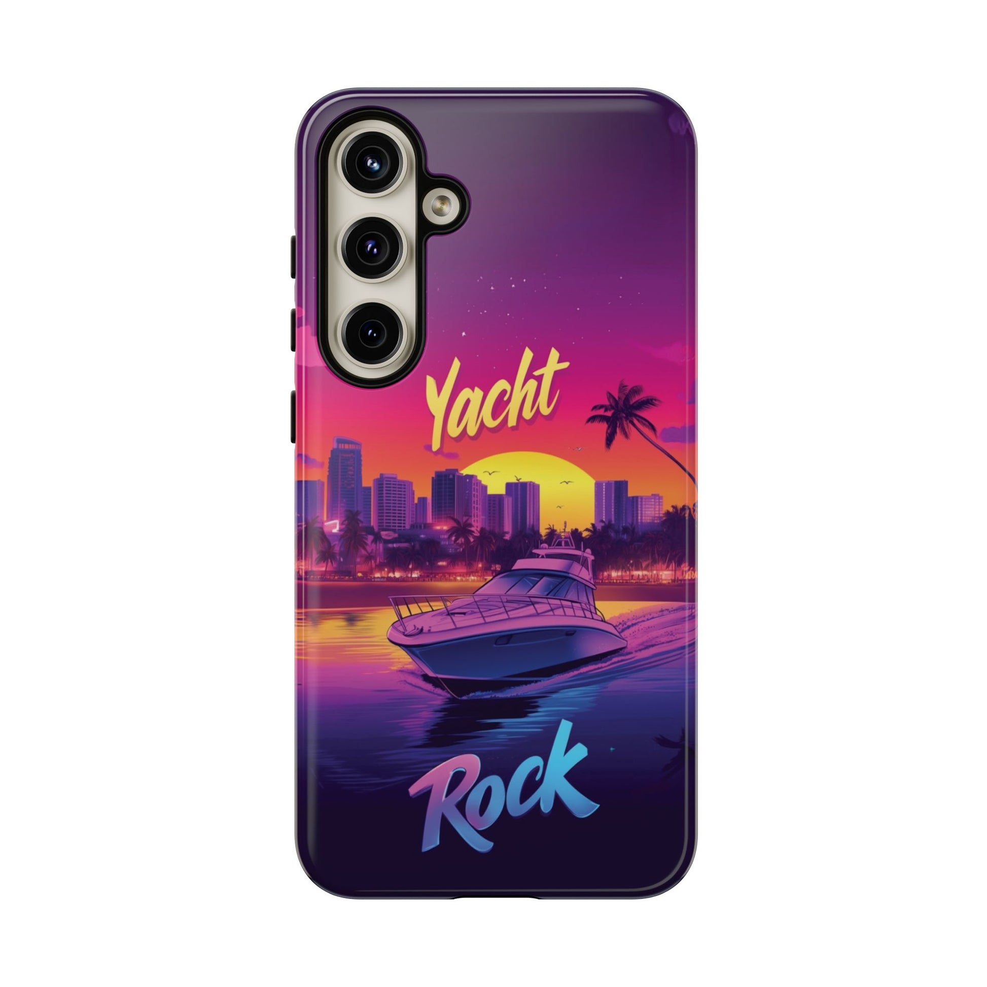 Yacht Rock Custom Phone Case iPhone 13 14 15 16 Pro Max Sunset Cruise Harbor Miami Vice Yacht Rock Gift Boating Captain South Beach Surfing