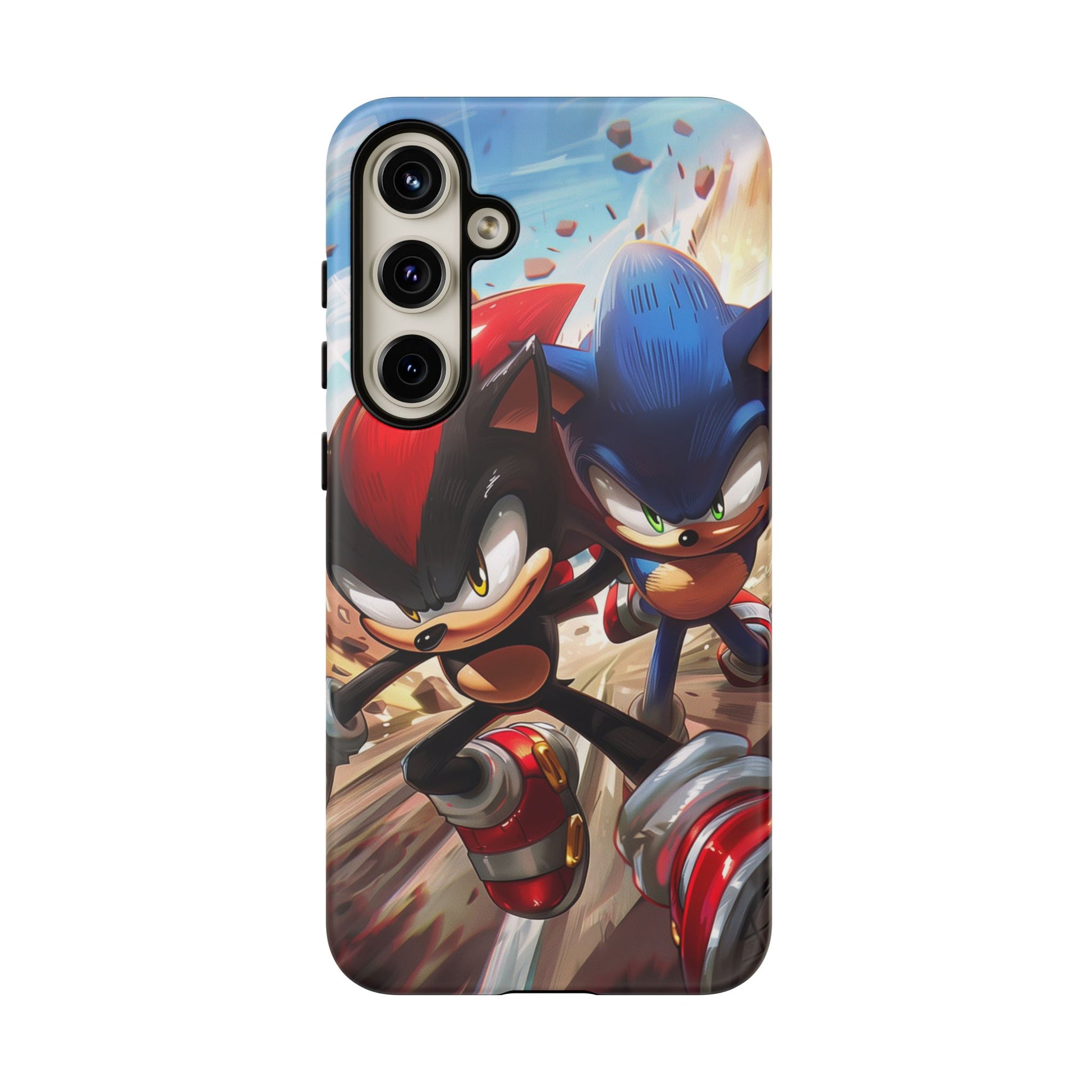 Sonic and Shadow Phone Case, Sonic and Shadow, Tough Android Case, Fun Video Game Phone Case, Retro Game Case, SEGA Video Game Android Case