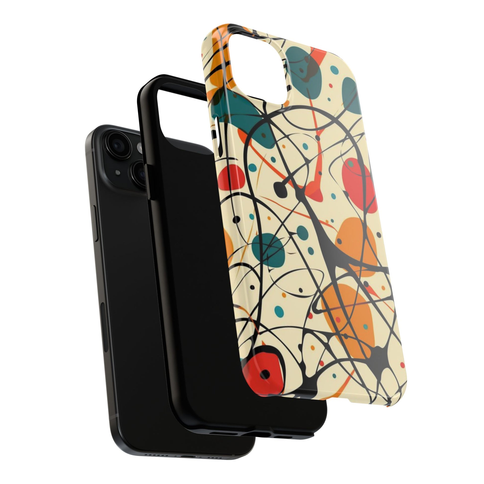Mid Mod Phone Case,  Colorful Mid Mod Design Durable Phone Case, Vibrant and Stylish iPhone Tough Cover, iphone 15 case, iphone 14 pro max