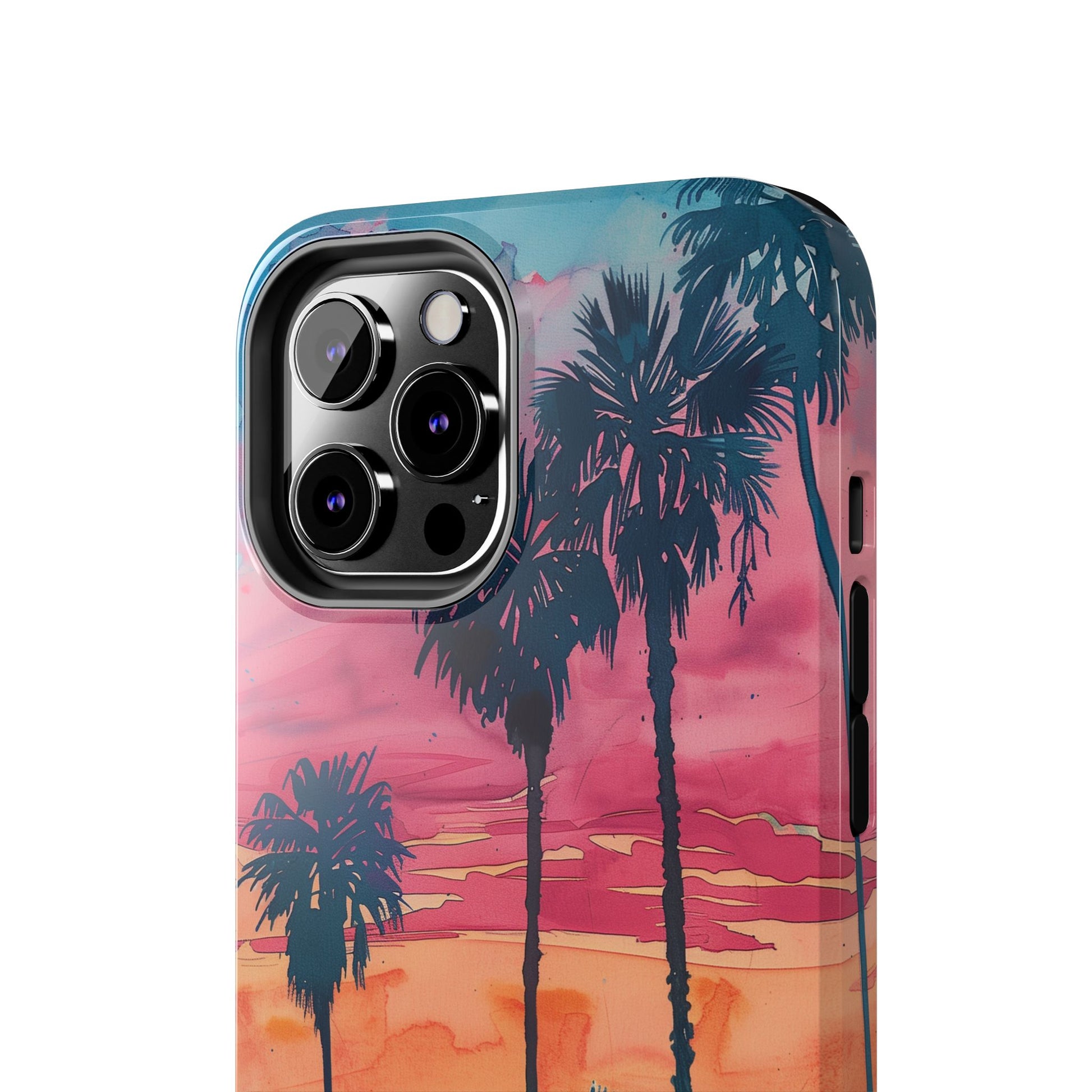 Los Angeles Sunset iPhone Case, Golden Hour Scenic View, Hollywood Hills Sunset Phone Case, Palm Trees Phone Case, iphone 15 pro max case