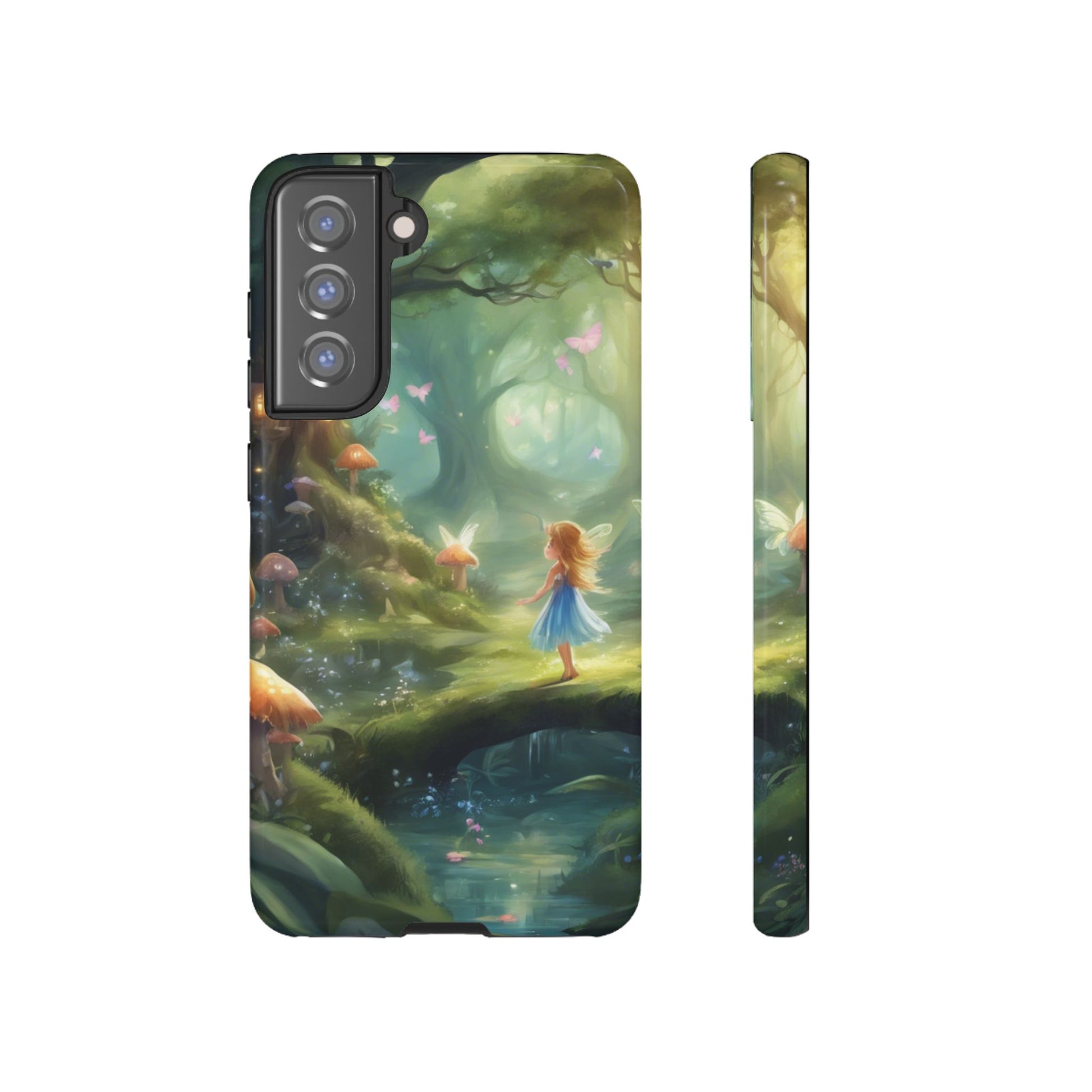 Enchanting Fairy Forest Phone Case Fae Trees Legend Garden Fern Gulley ACOTAR Magic Fantasy Dragons iPhone 13 14 15 16 Pro Max Samsung Pixel