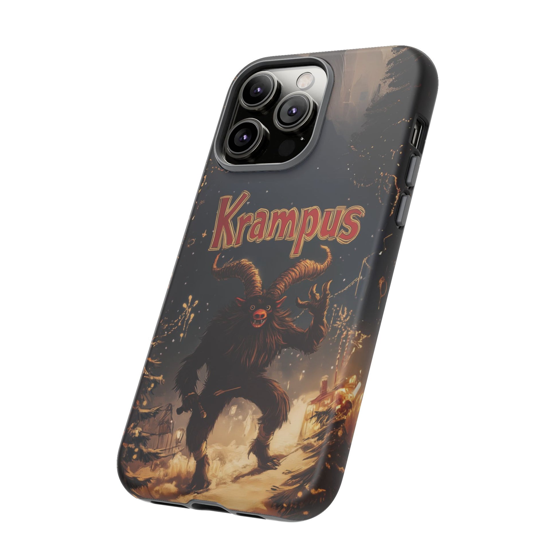 Friendly Krampus Christmas Phone Case Gothic Holiday Traditional Design Scary Merry Santa Claus iphone 13 14 15 16 Pro Max Galaxy Pixel