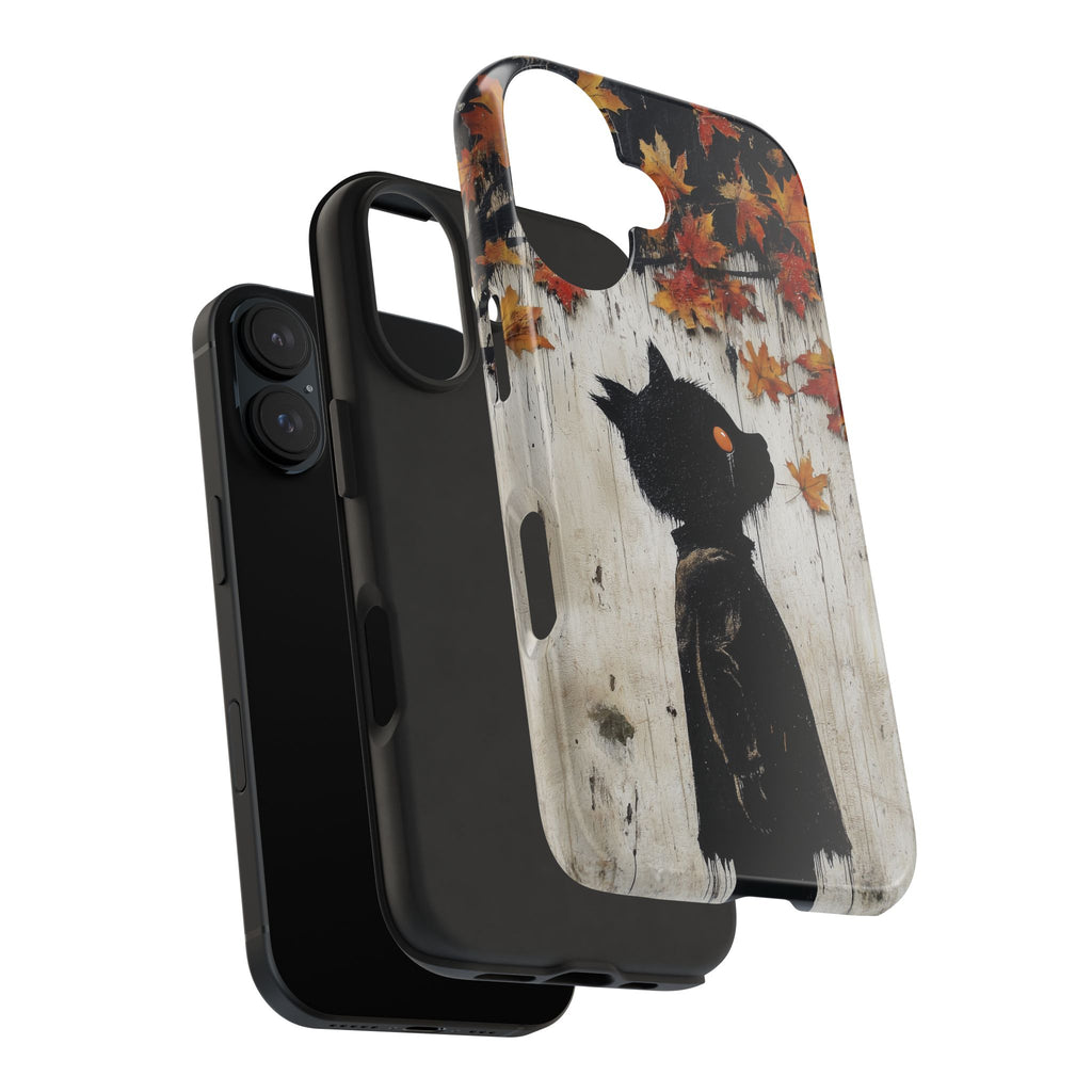 Fall Autumn Artistic Halloween Wolf Boy Gothic Dark Academia Street Art Urban Graffiti Phone Case Street iPhone 15 Pro Max Samsung Galaxy