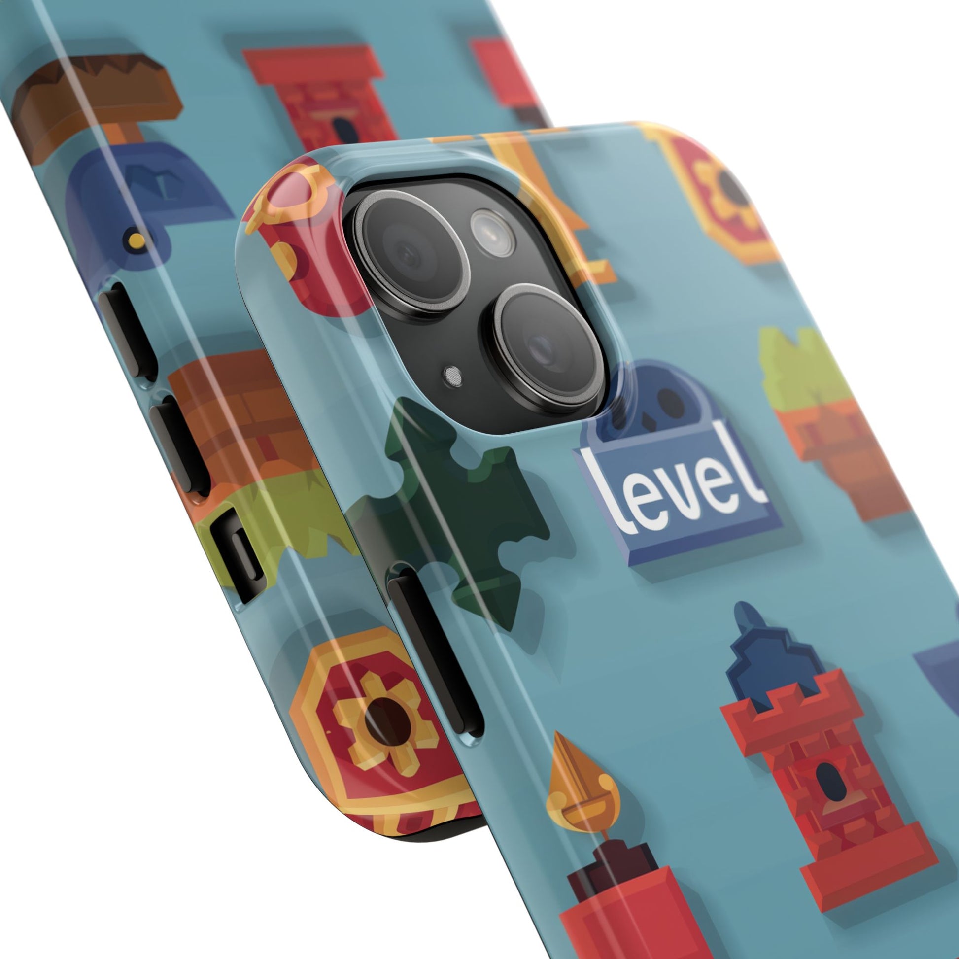 Pixel Art Video Game Level Up Phone Case, Retro Gaming Design, Geeky Gamer Phone Cover, Unique Video Game Art Accessories