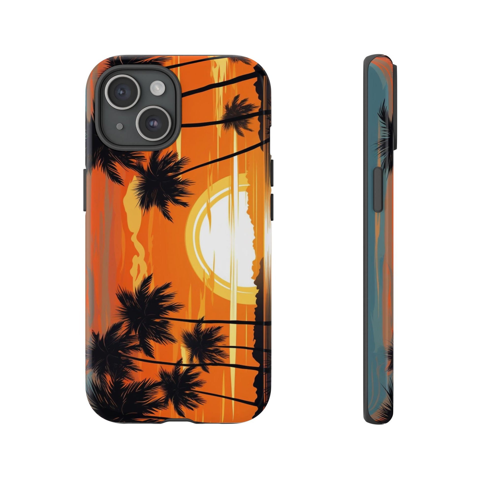 Sunset Palm Trees Tough Phone Cases for iPhone and Android