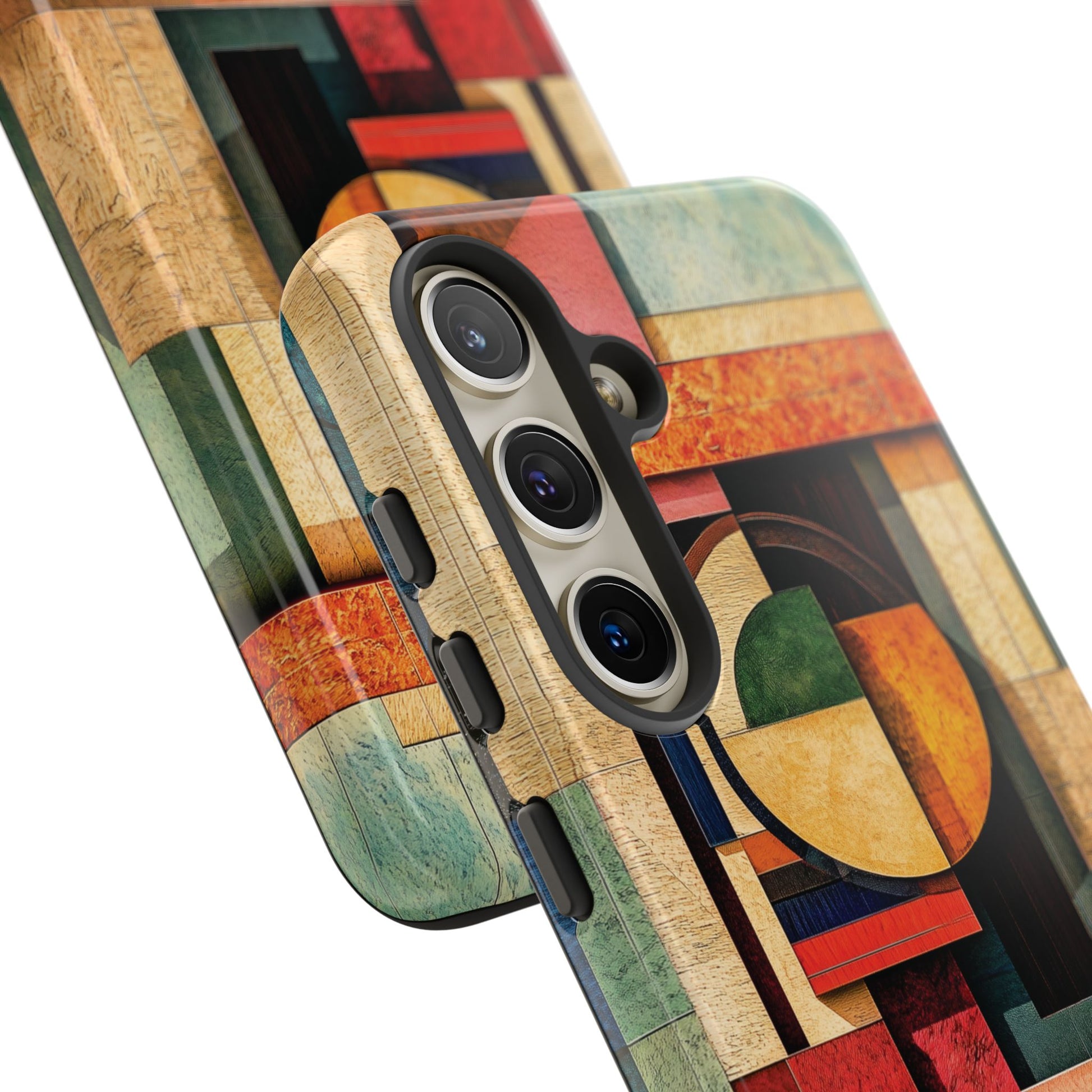 Tan Prairie Style Frank Lloyd Wright Usonian Phone Case Geometric Stained Glass Art Deco Marble Gold 13 14 15 16 iPhone Pro Max Galaxy Pixel