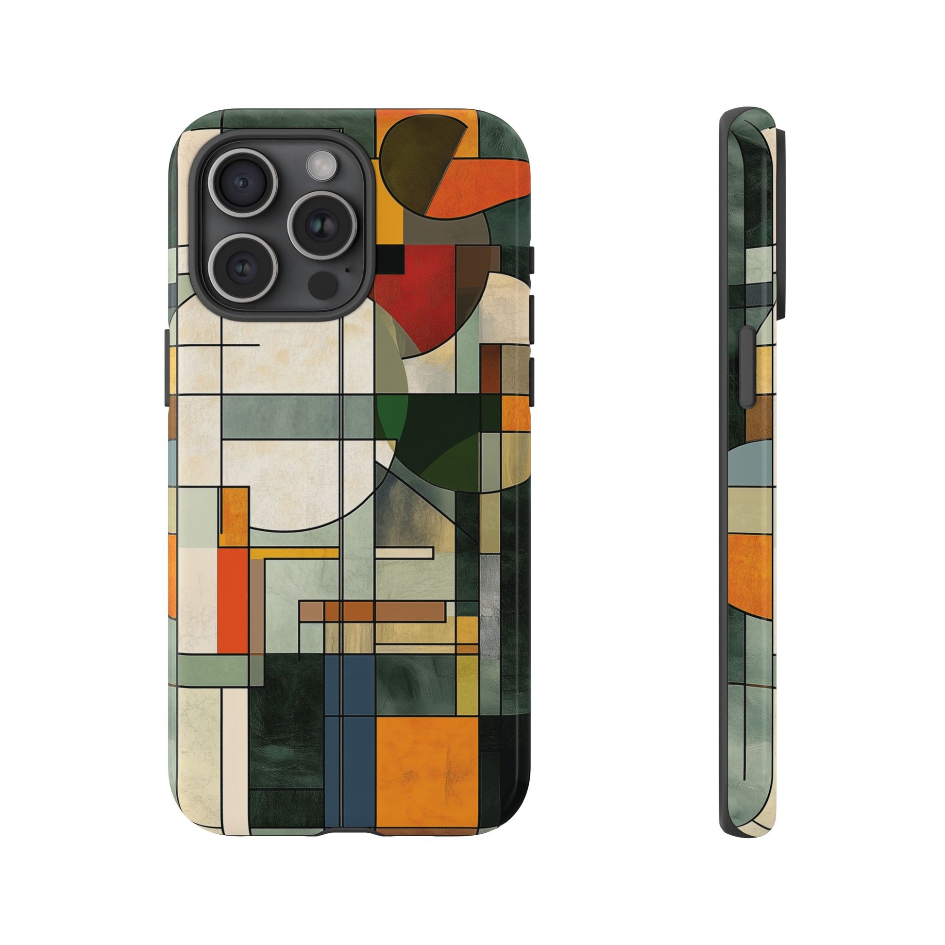 Prairie Style Frank Lloyd Wright Usonian Phone Case Geometric Stained Glass Art Deco Marble Gold 13 14 15 16 iPhone Pro Max Galaxy Pixel