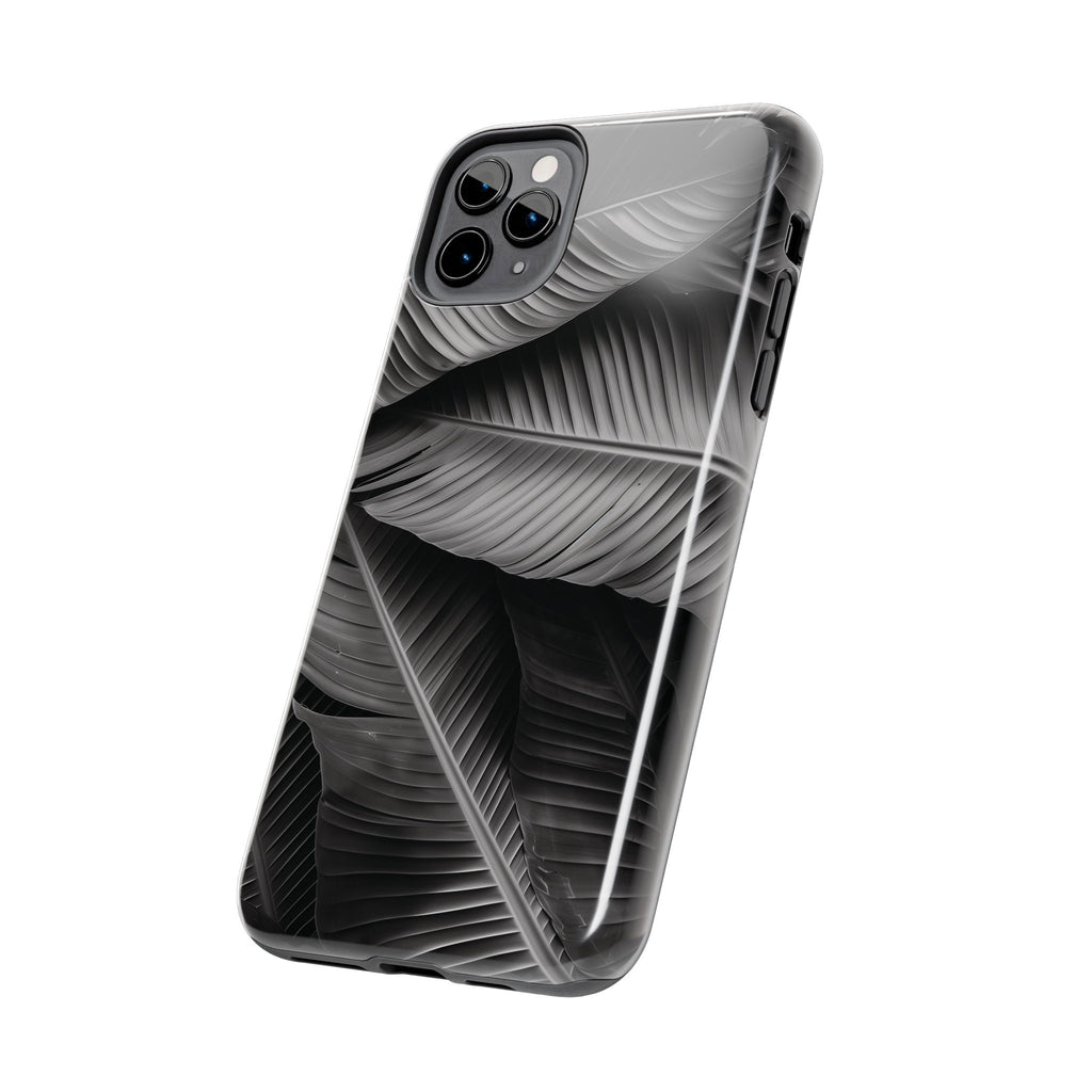 Custom Palm Leaf Phone Case, Palm Tree Phone Case, Tropical Leaf Design, Summer iPhone Cover, Black and White iPhone Case, iPhone 15 Pro Max