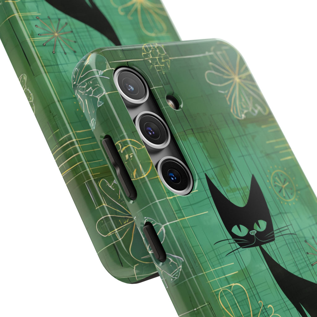 Mid-Century Modern Phone Case-Case, Mid Mod iPhone Case, Atomic Cats iPhone Case, Retro Chic Smartphone Cover, Unique Phone Case