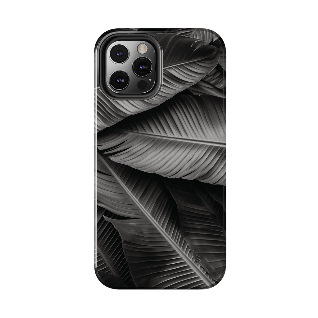 Custom Palm Leaf Phone Case, Palm Tree Phone Case, Tropical Leaf Design, Summer iPhone Cover, Black and White iPhone Case, iPhone 15 Pro Max
