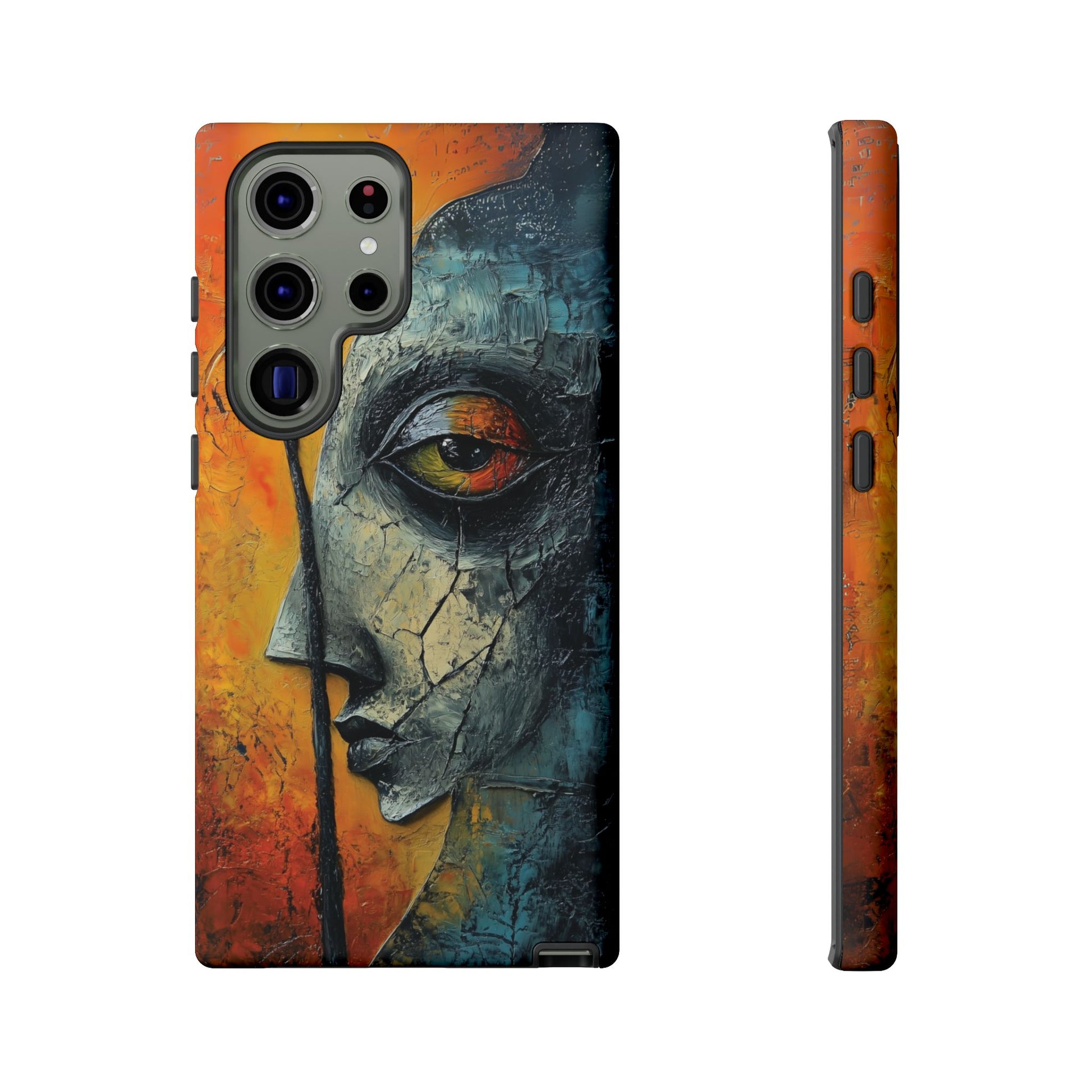 Surrealist Art Phone Case Salvador Dali Style Face Tough Case Unique Artistic 3D Textured Look Surrealism Gift Art iPhone 13 14 15 16