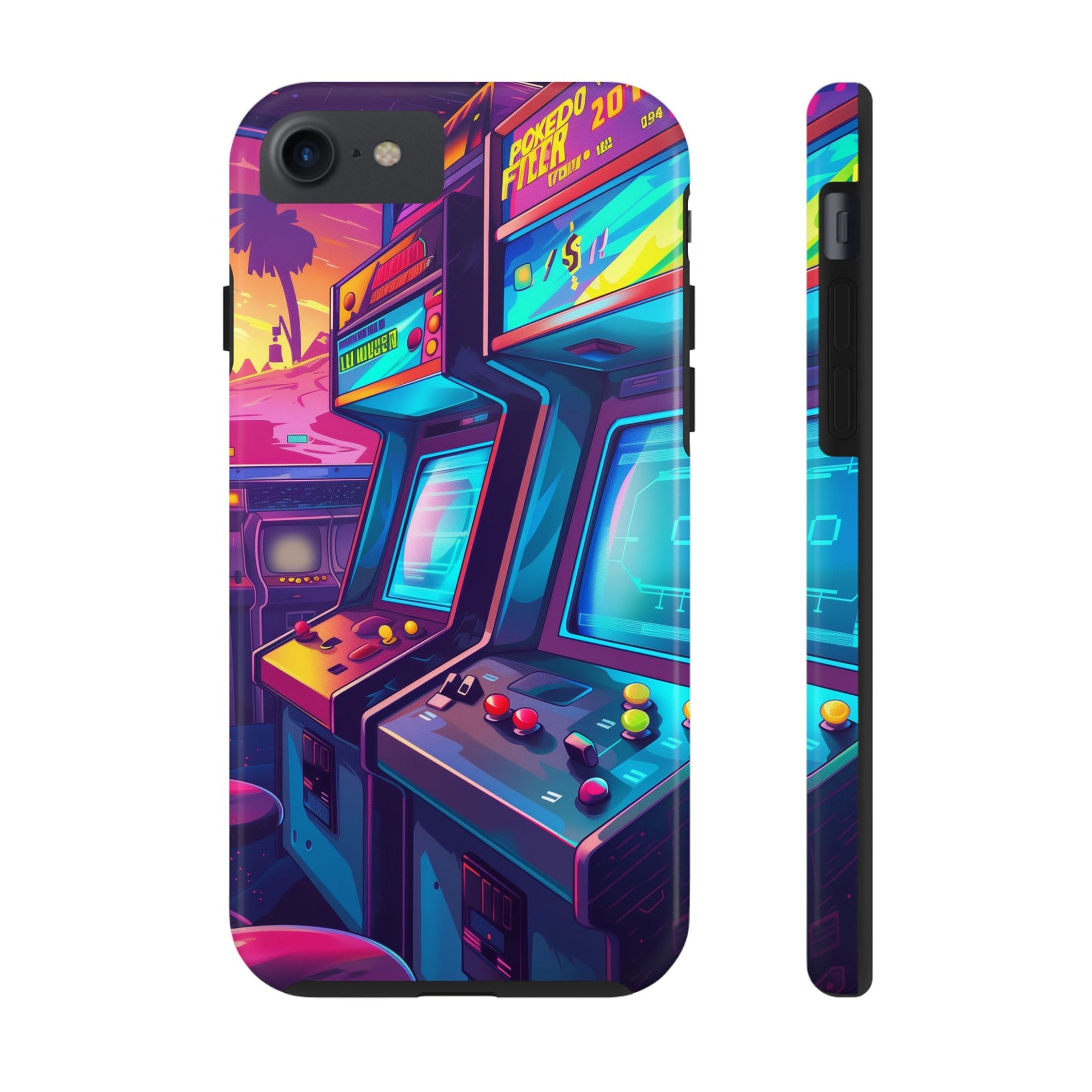 Durable iPhone Case with Outer Space Arcade Design - Protective Space Themed Cover - Fun and Sturdy Phone Accessory - Gamer Gift
