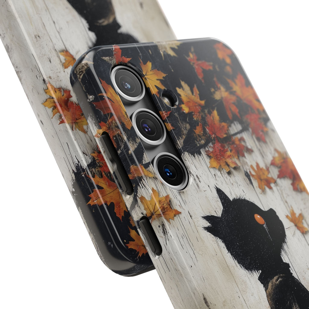 Fall Autumn Artistic Halloween Wolf Boy Gothic Dark Academia Street Art Urban Graffiti Phone Case Street iPhone 15 Pro Max Samsung Galaxy