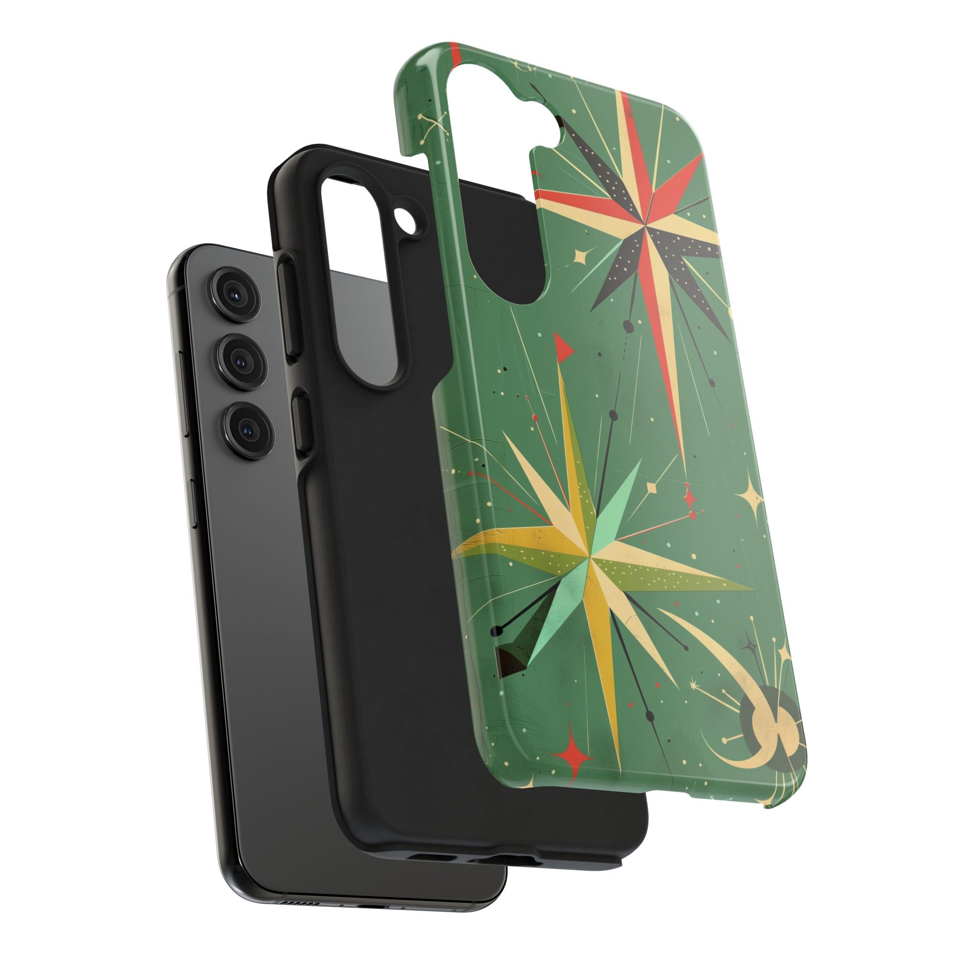 Mid Century Modern Star Design Phone Case, Earth Tone Colors, Retro Style Smartphone Cover, Vintage Phone Case, iPhone 14 Case, Apple iPhone