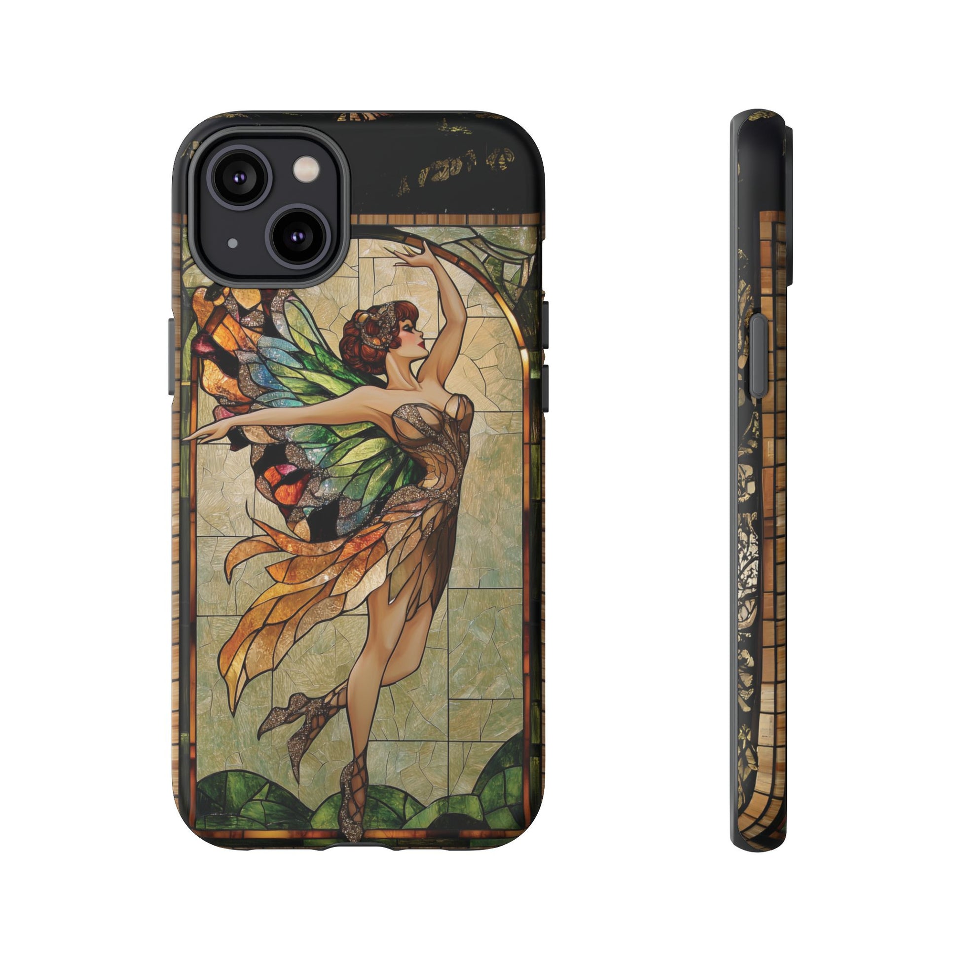 Fairy Phone Case Art Deco Woman Phone Case 1920s Art Nouveau Design in Stained Glass Alphonse Mucha Style Gatsby Style Poster