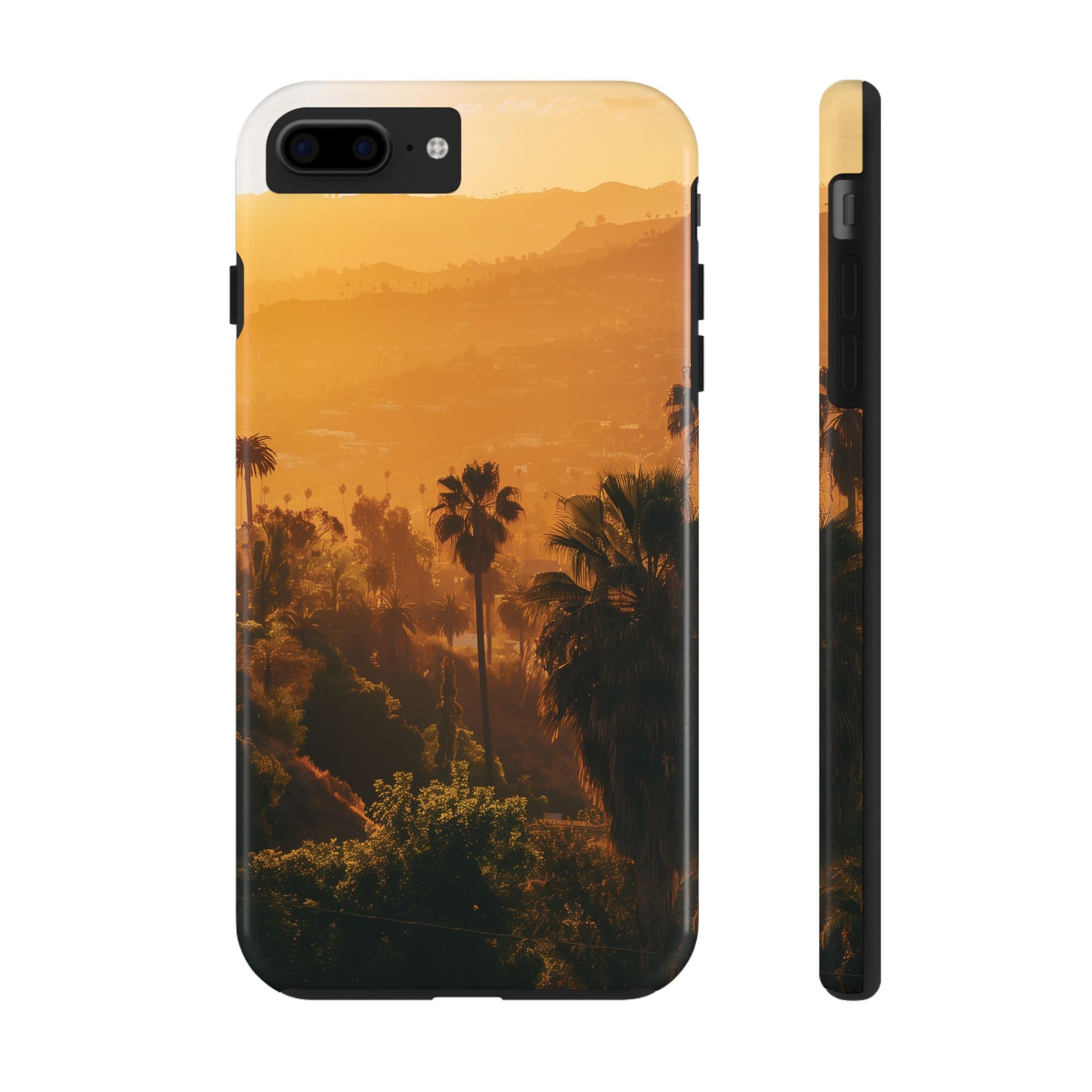 Los Angeles Sunset iPhone Case, Golden Hour Scenic View, Hollywood Hills Sunset Phone Case, Palm Trees Phone Case, iphone 15 pro max case