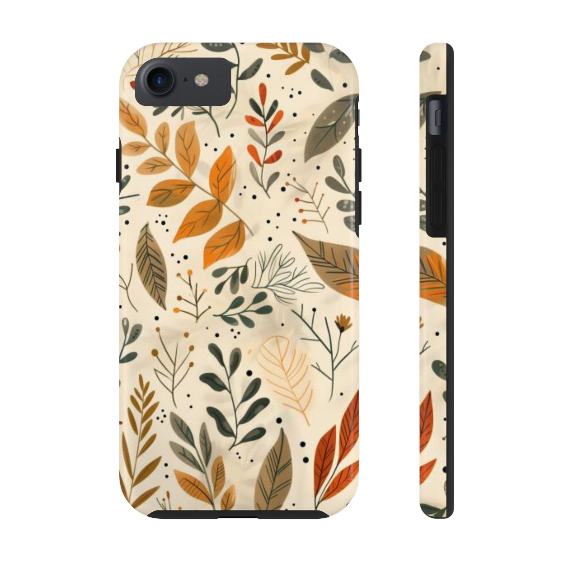 Custom Dried Leaves iPhone Case Cottagecore Leaf Cute Autumn Colors Cover, Flower Lovers Case Fall iPhone Case