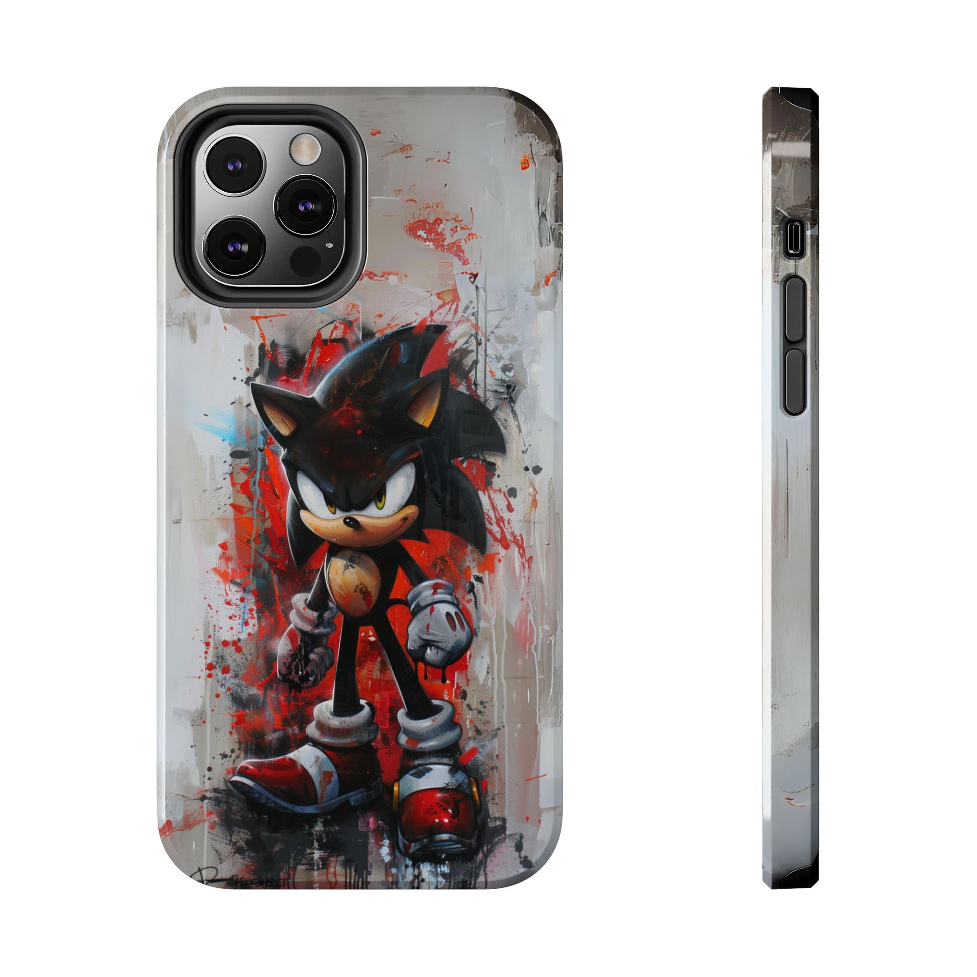 Shadow the Hedgehog Inspired Phone Case, Durable iPhone Case, Perfect Gamer Gift, SEGA, Sonic the Hedgehog, Tails, Shadow, iPhone 12