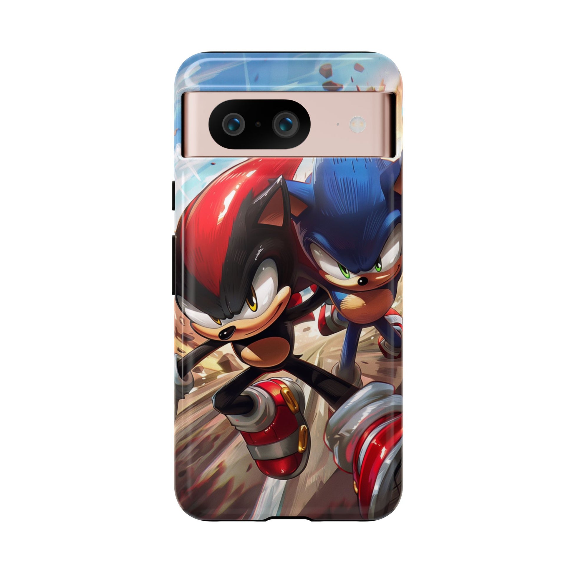 Sonic and Shadow Phone Case, Sonic and Shadow, Tough Android Case, Fun Video Game Phone Case, Retro Game Case, SEGA Video Game Android Case
