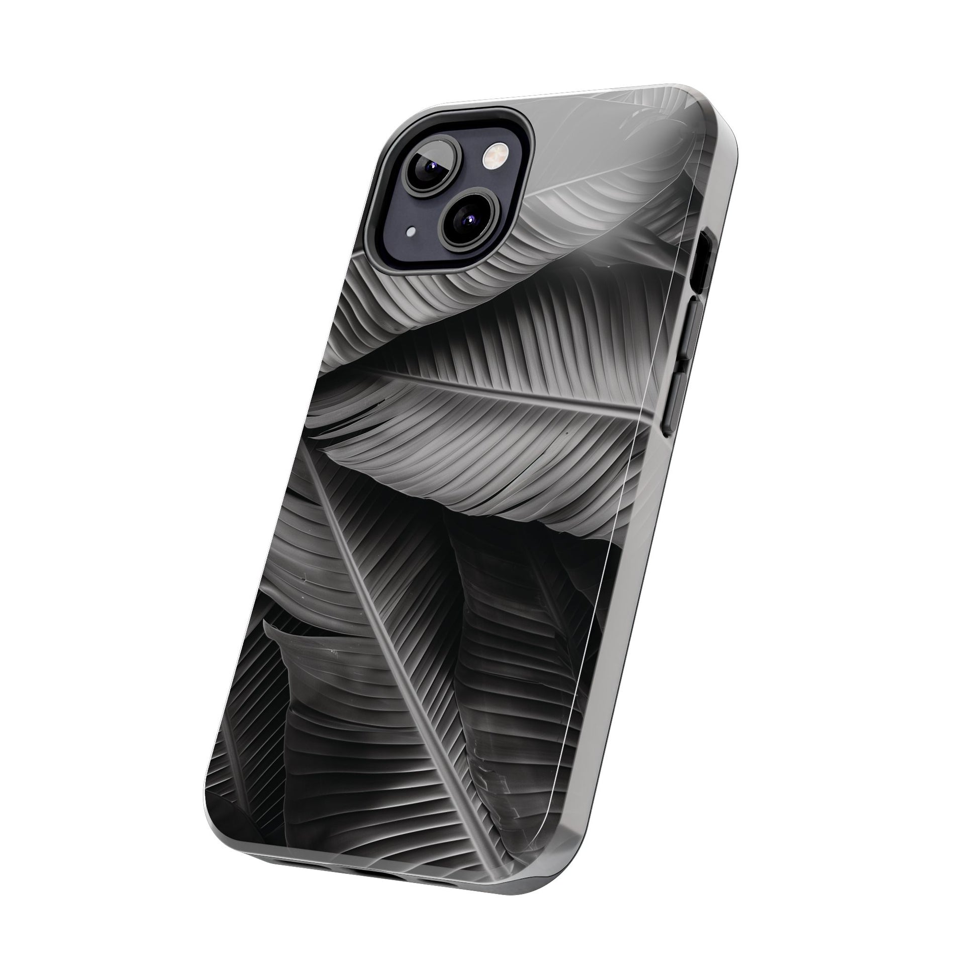 Custom Palm Leaf Phone Case, Palm Tree Phone Case, Tropical Leaf Design, Summer iPhone Cover, Black and White iPhone Case, iPhone 15 Pro Max