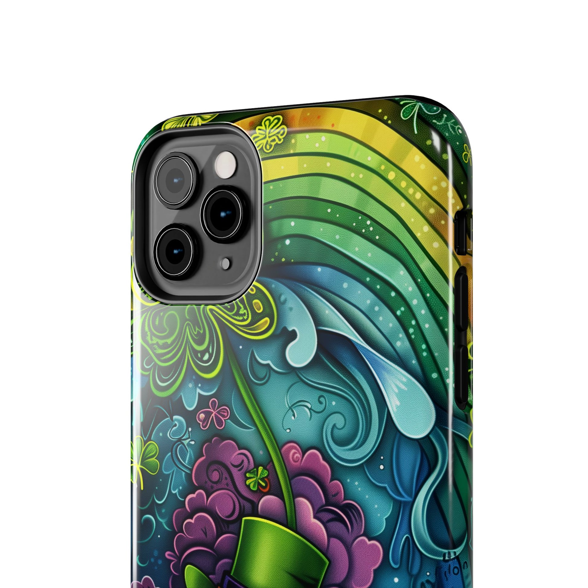 St. Patrick's Day Lucky Phone Case, Green Shamrock Protective Cover, Durable Irish Luck Phone Accessory, Holiday Gift Idea
