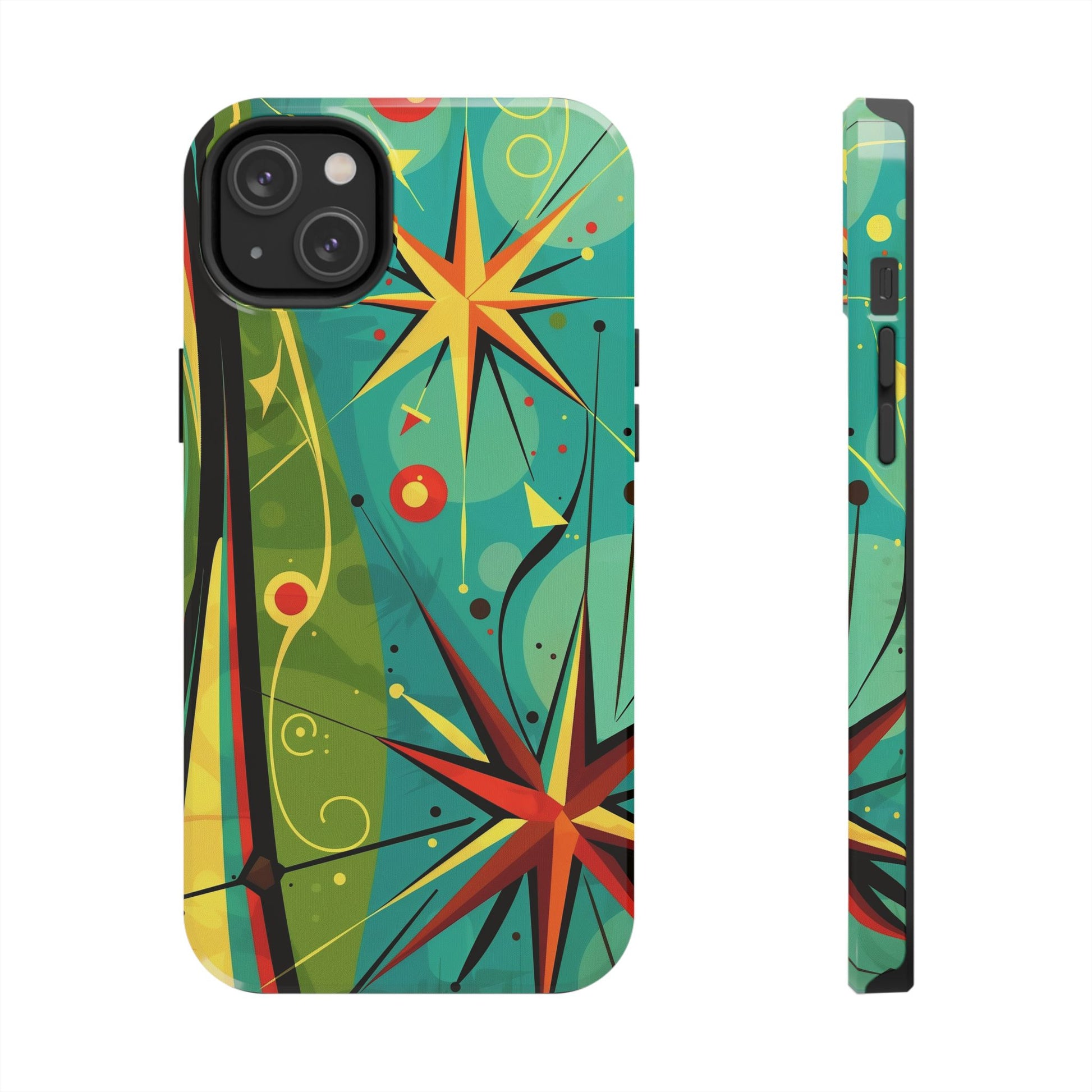 Mid Century Modern Star Design Phone Case, Earth Tone Colors, Retro Style Smartphone Cover, Vintage Phone Case, iPhone 14 Case, Apple iPhone