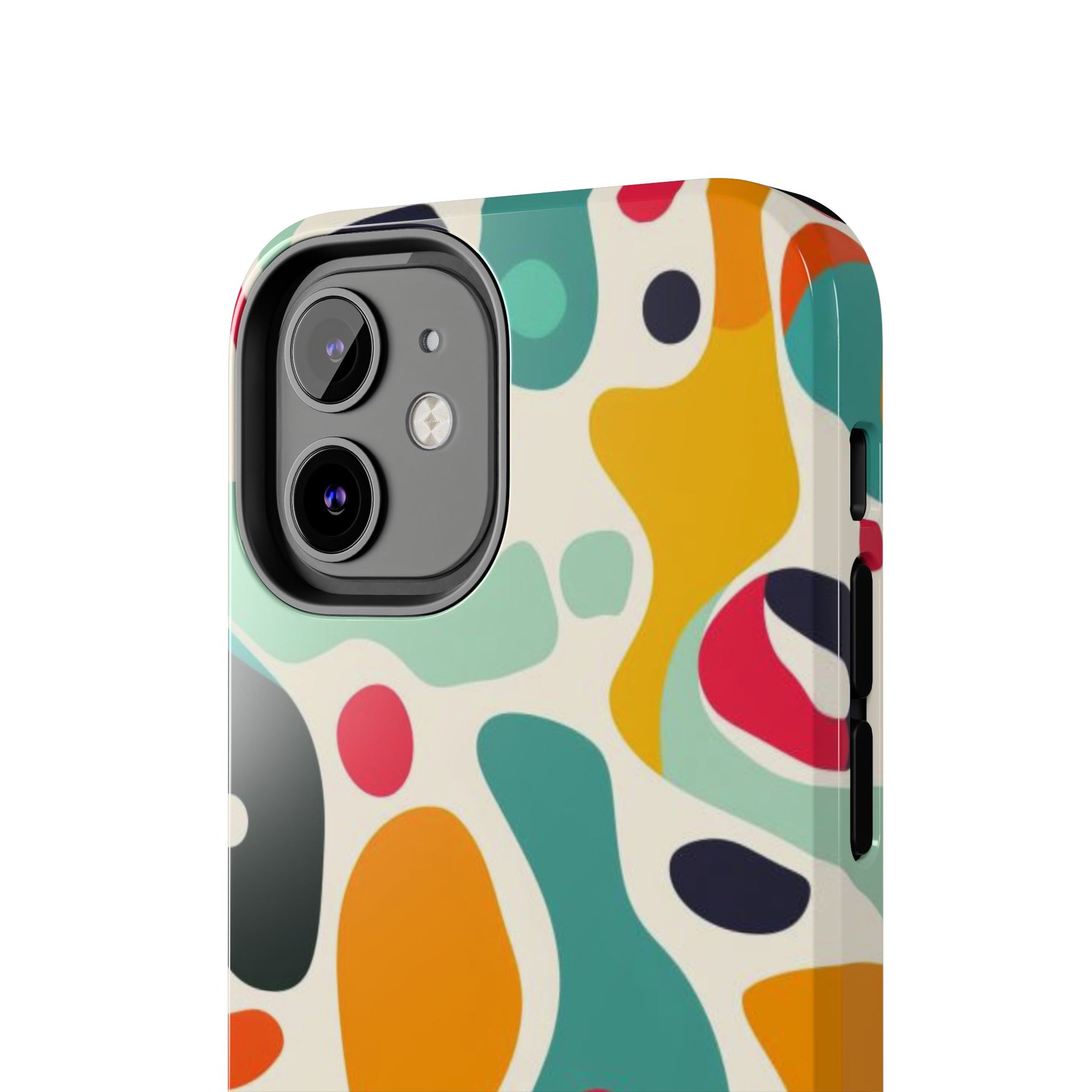 Mid Mod Fun Spots - Colorful Mid Mod Design Durable Phone Case - Vibrant and Stylish iPhone Tough Cover - Fun Retro Protection Accessory