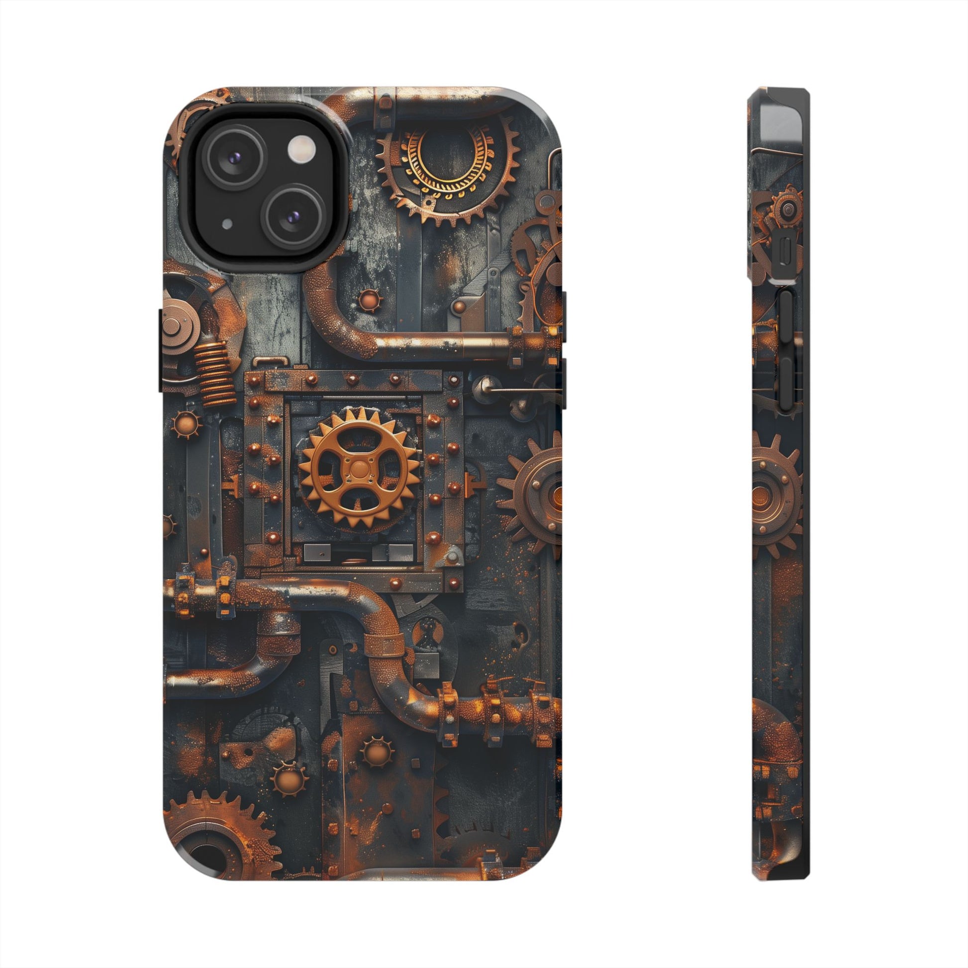 Steampunk Phone Case - Industrial Style Cover with Pipes and Cogs - Unique Steampunk Accessory for Your Phone