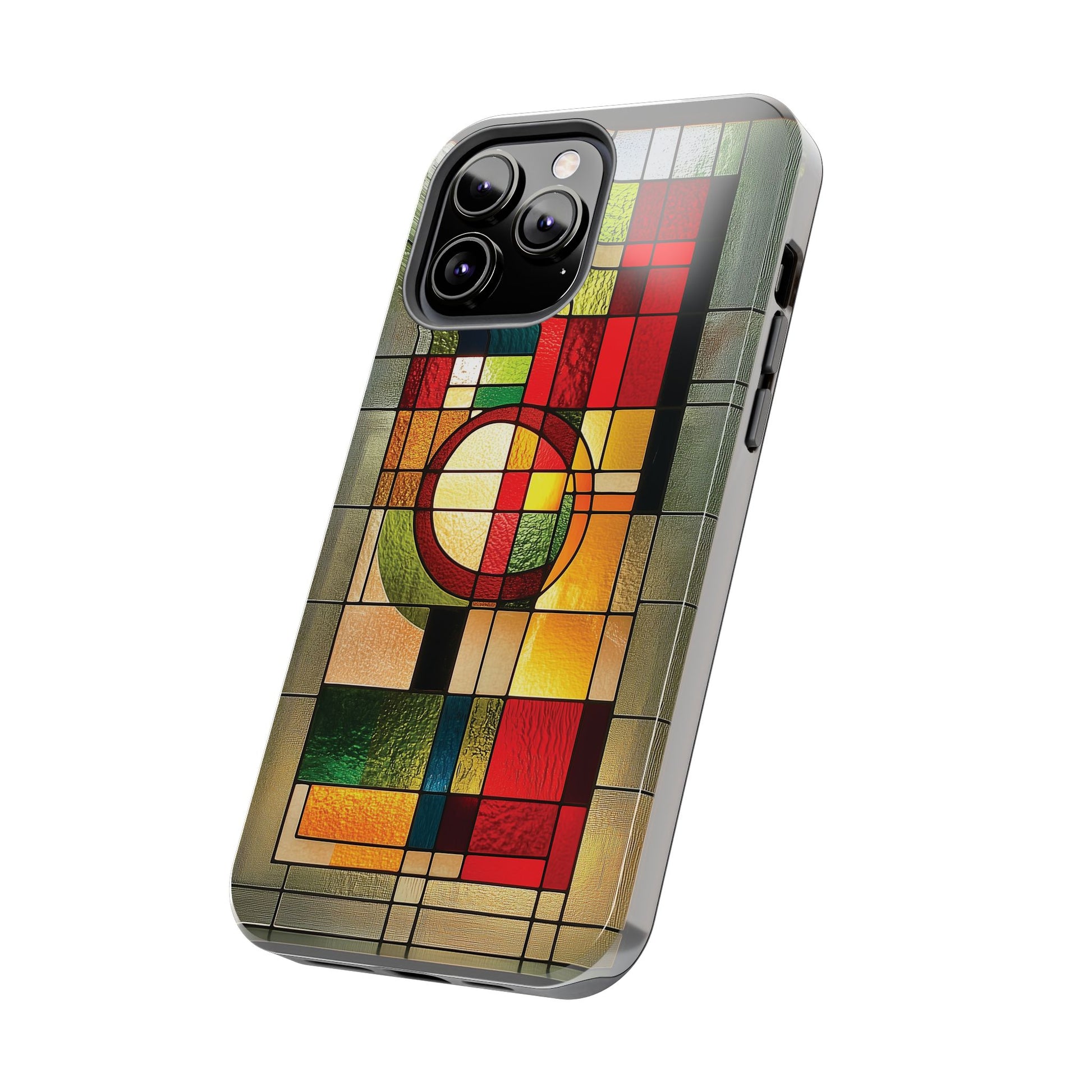 Realistic Stained Glass Phone Case Artistic iPhone Case Architectural Design, Art Deco iphone Case, iPhone 15 Pro Max Samsung Galaxy S23