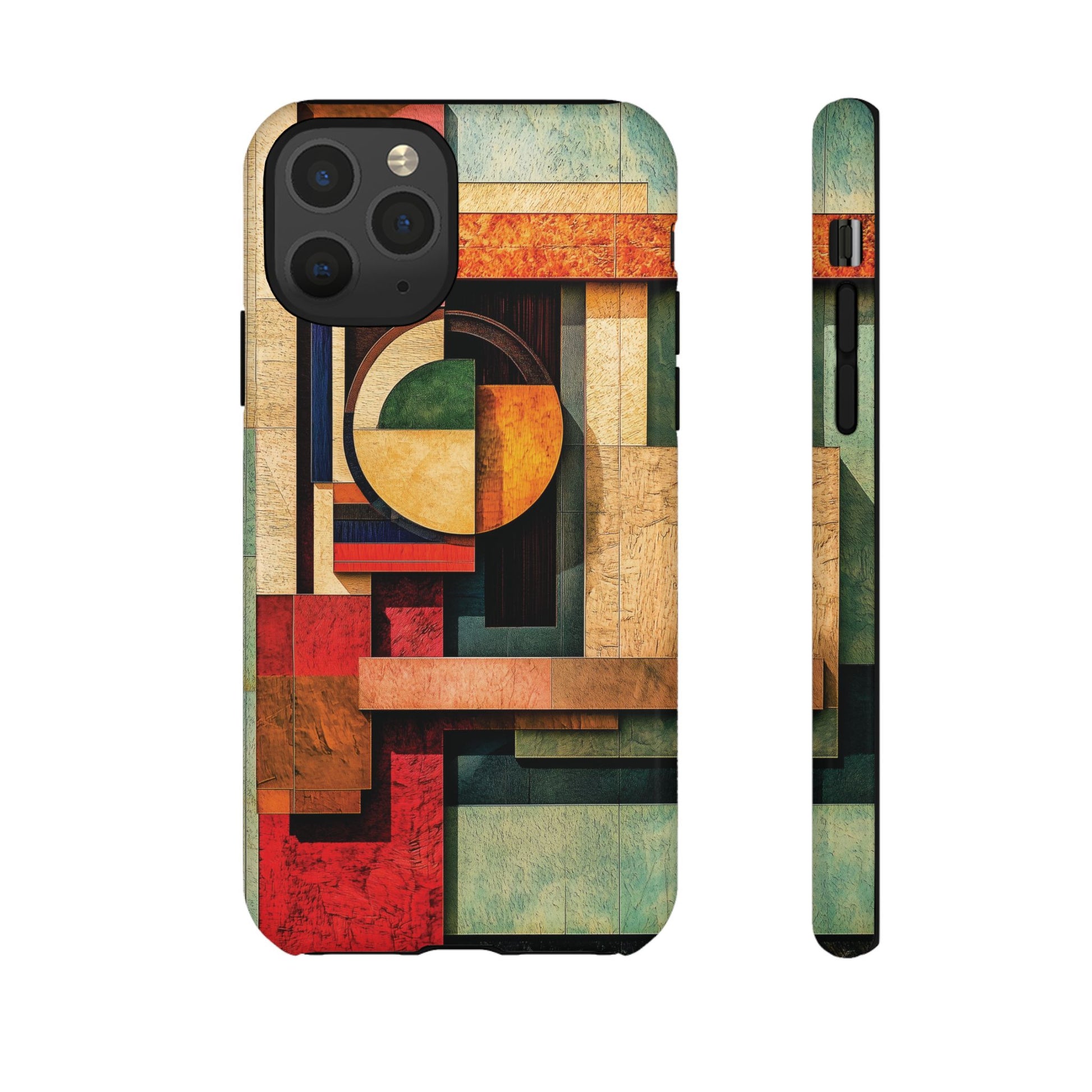 Tan Prairie Style Frank Lloyd Wright Usonian Phone Case Geometric Stained Glass Art Deco Marble Gold 13 14 15 16 iPhone Pro Max Galaxy Pixel
