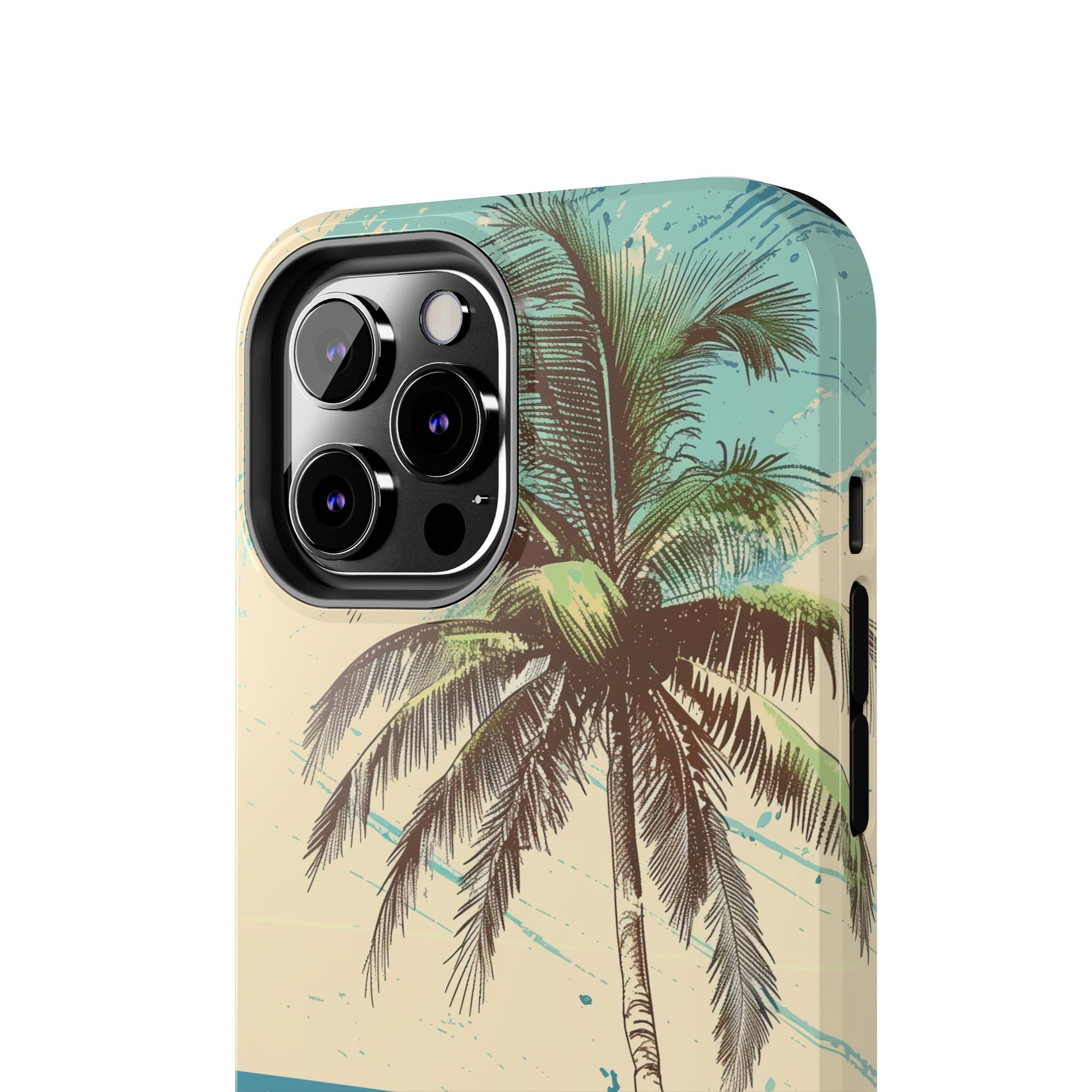 Retro Beach Scene Phone Case, Vintage Tropical Ocean iPhone Case, Summer Beach Phone Cover for iPhone, iphone 15 pro max