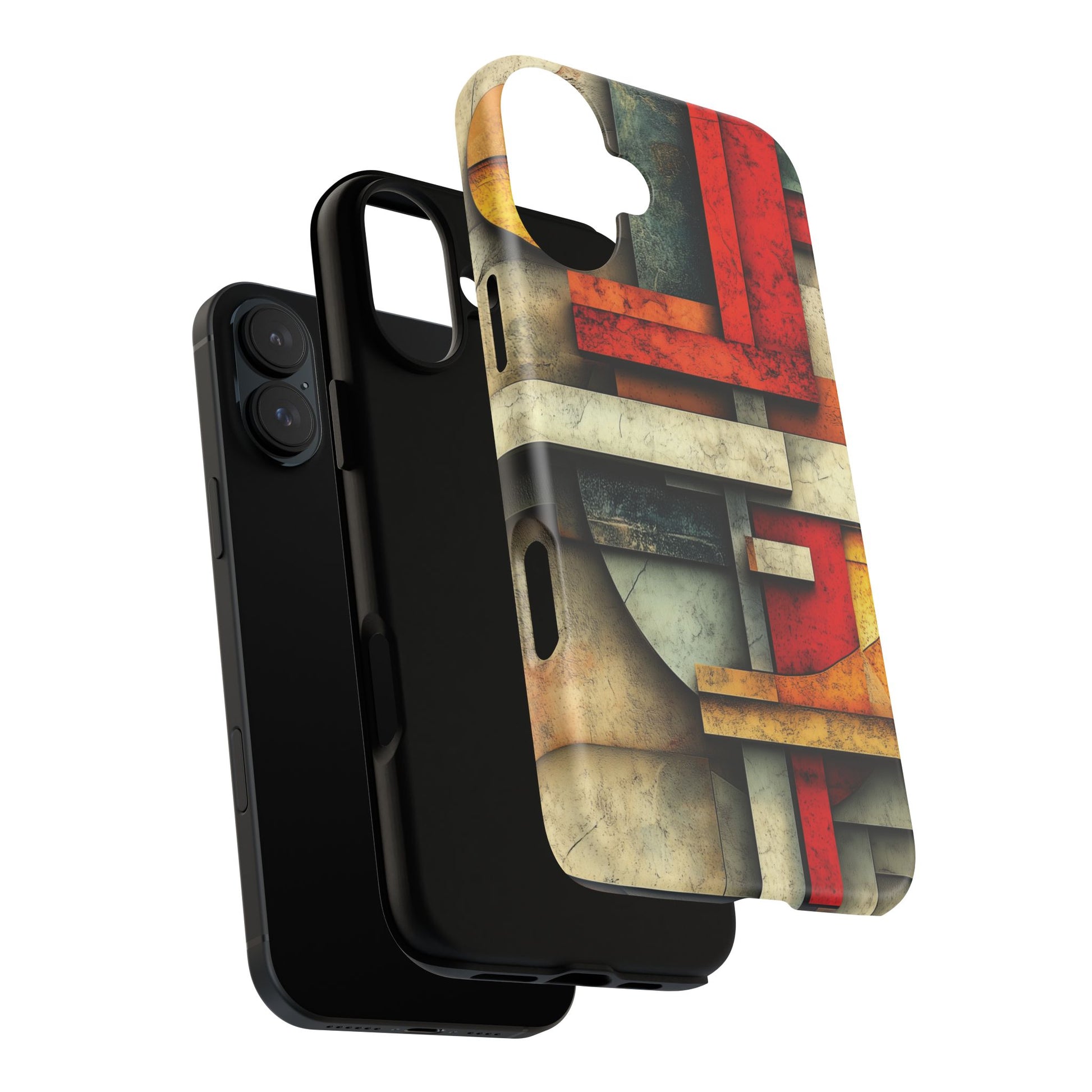 Red Prairie Style Frank Lloyd Wright Usonian Phone Case Geometric Stained Glass Art Deco Marble Gold 13 14 15 16 iPhone Pro Max Galaxy Pixel