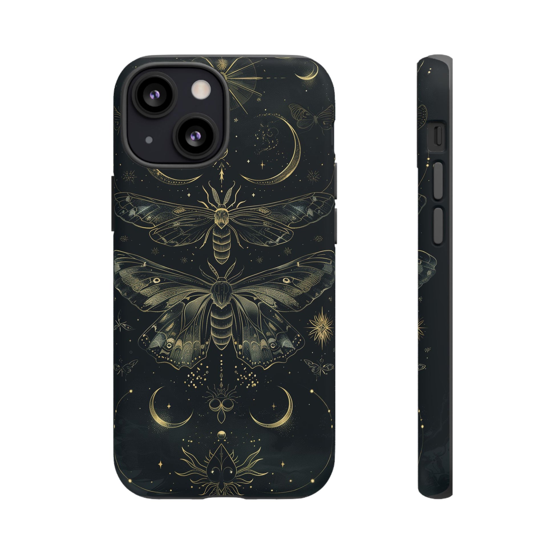 Celestial Dark Academia Phone Case Magical Moth Vintage Witchcraft Cover Esoteric Nature Art iPhone 13 14 15 16 Pro Max Samsung Pixel 8