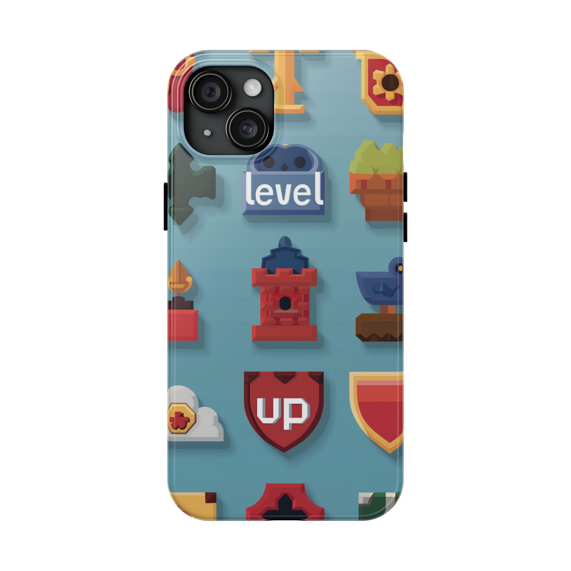 Pixel Art Video Game Level Up Phone Case, Retro Gaming Design, Geeky Gamer Phone Cover, Unique Video Game Art Accessories