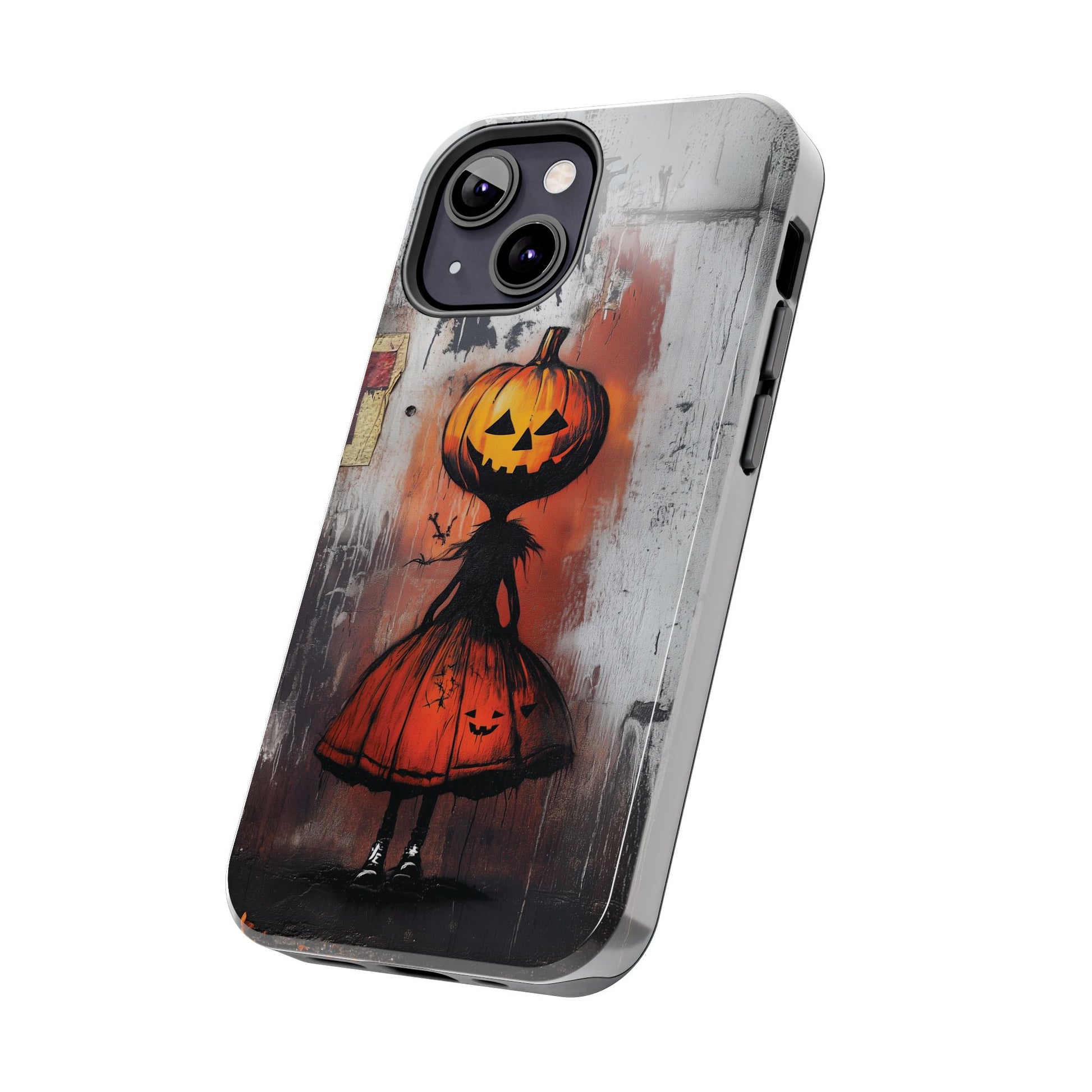 Halloween Pumpkin Wednesday Fall Artistic Gothic Dark Academia Street Art Urban Graffiti Phone Case Street iPhone 15 Pro Max Samsung Galaxy