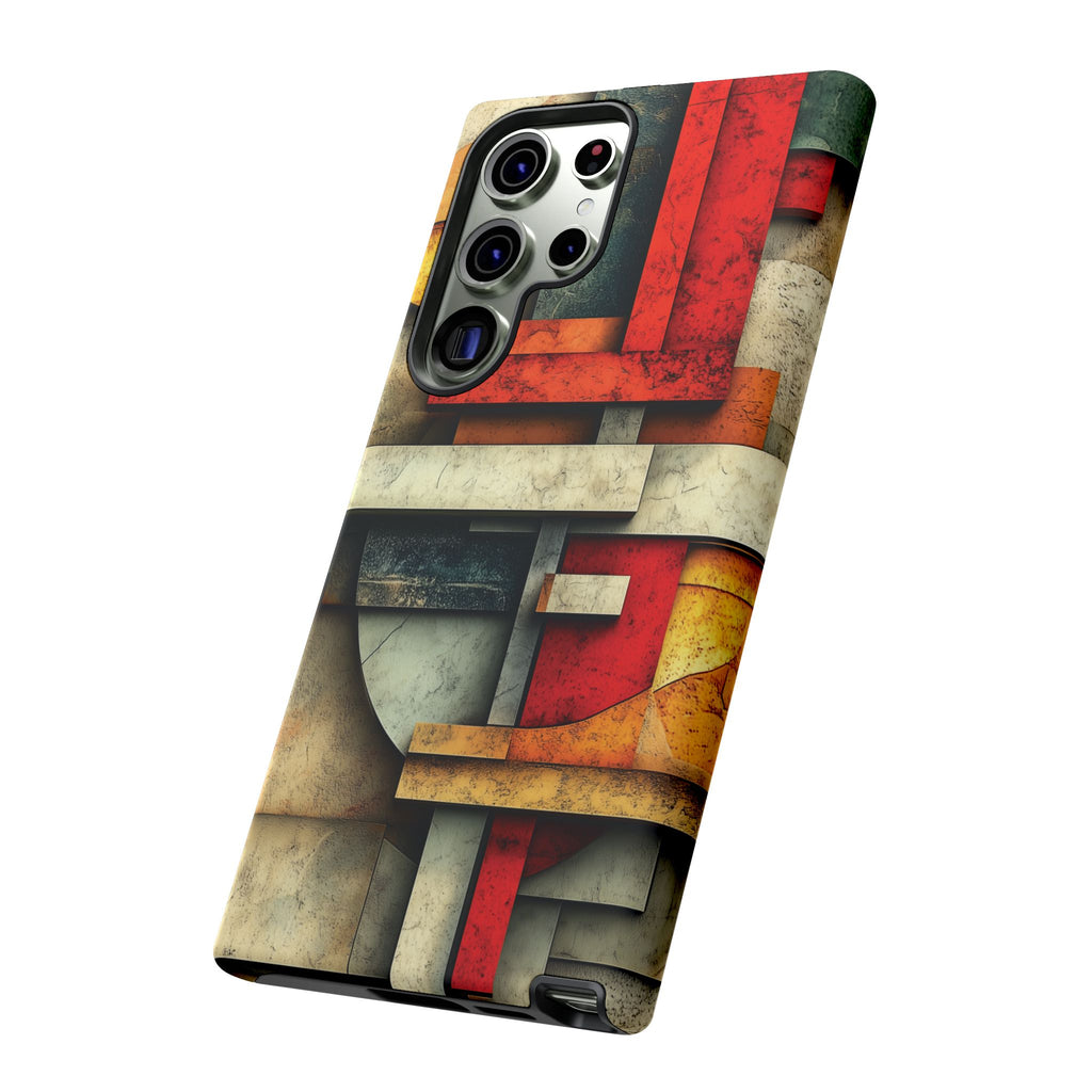 Red Prairie Style Frank Lloyd Wright Usonian Phone Case Geometric Stained Glass Art Deco Marble Gold 13 14 15 16 iPhone Pro Max Galaxy Pixel