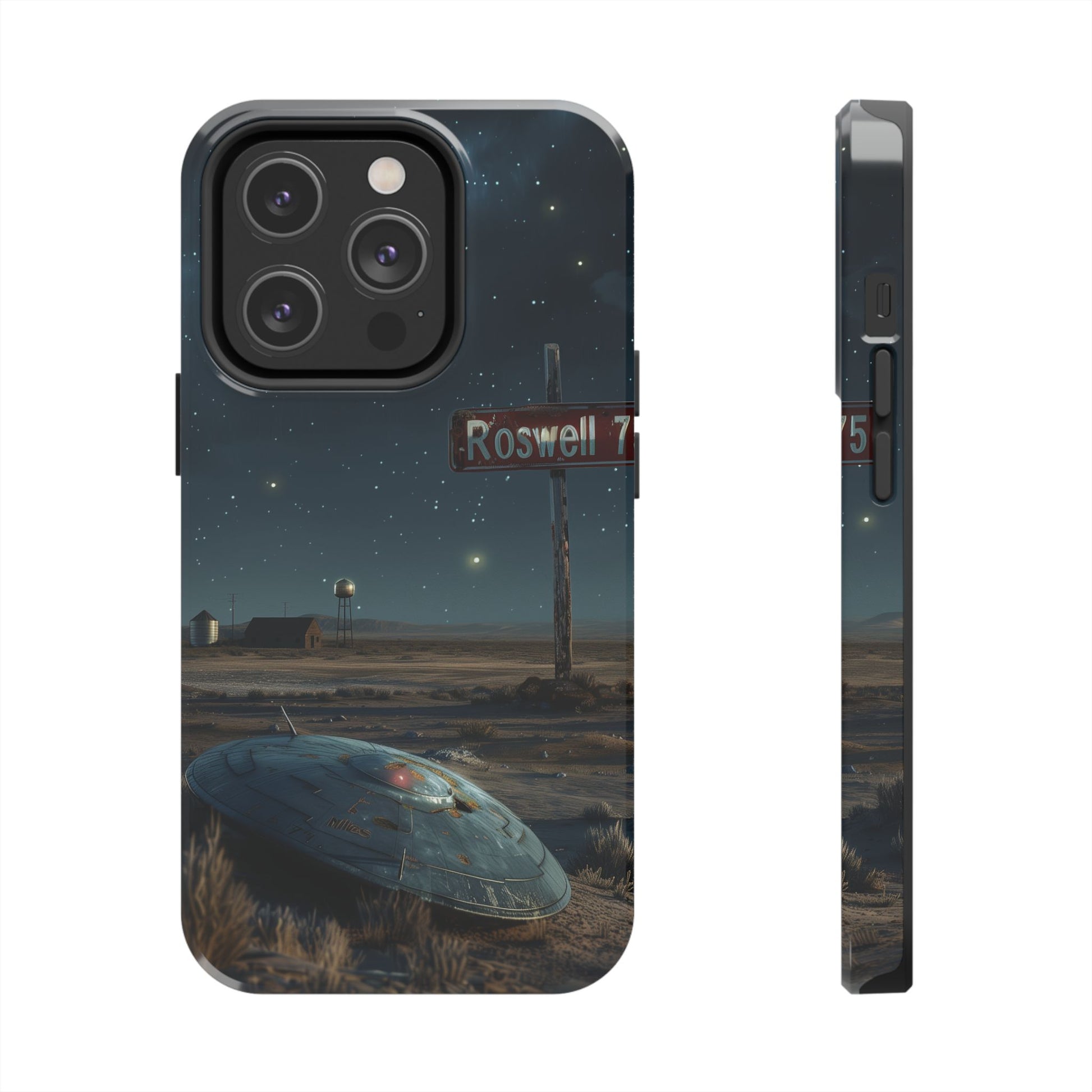 UFO Crash Roswell Phone Case Roswell Incident Alien Invasion Extraterrestrial Area 51 Alien Autopsy Cryptozoology 13 14 15 iPhone Pro Max