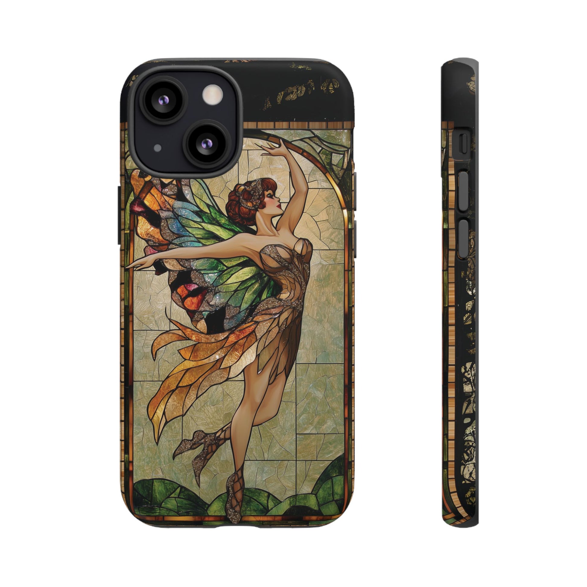 Fairy Phone Case Art Deco Woman Phone Case 1920s Art Nouveau Design in Stained Glass Alphonse Mucha Style Gatsby Style Poster
