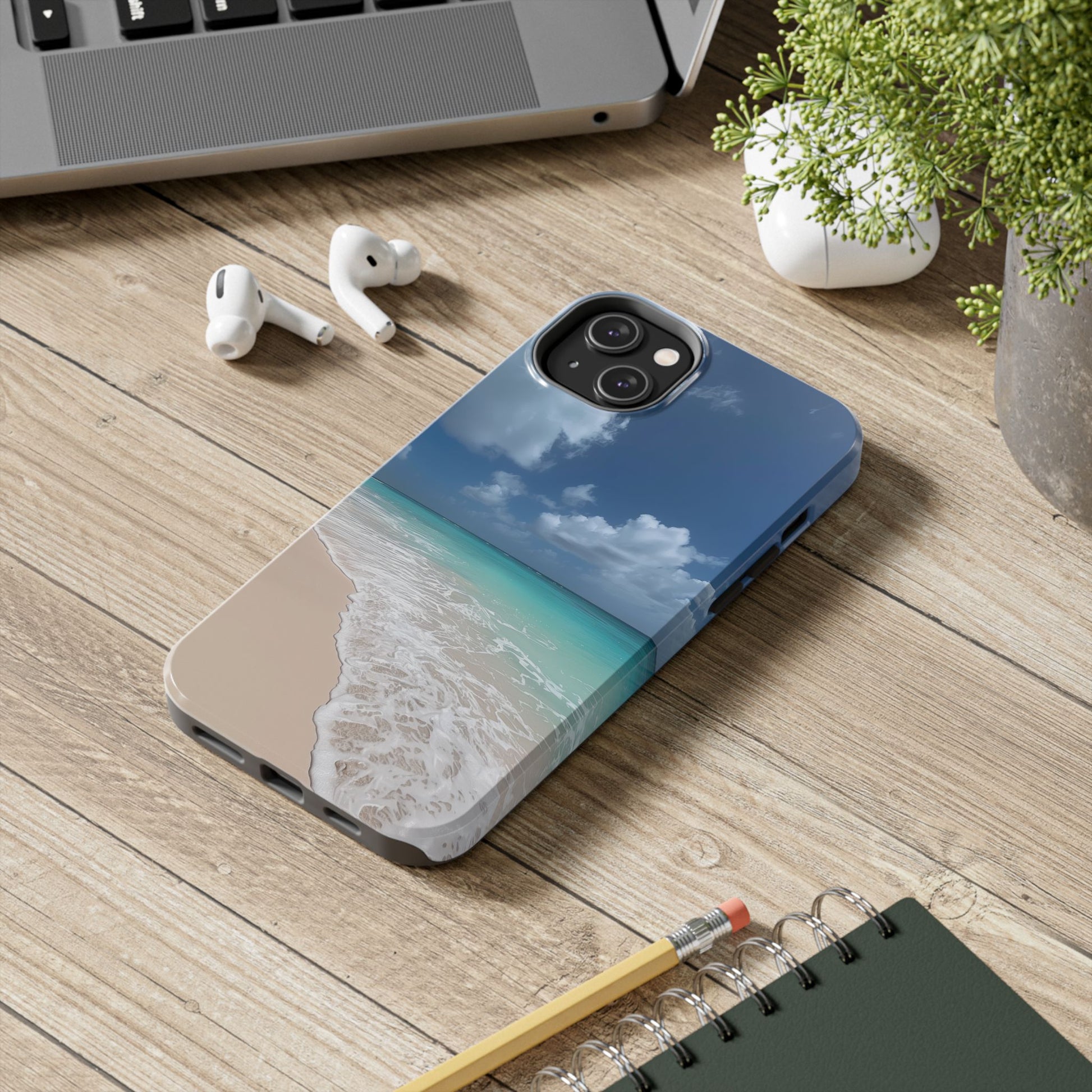 Coastal Serenity: iPhone Case Featuring Turquoise Waters and White Sand