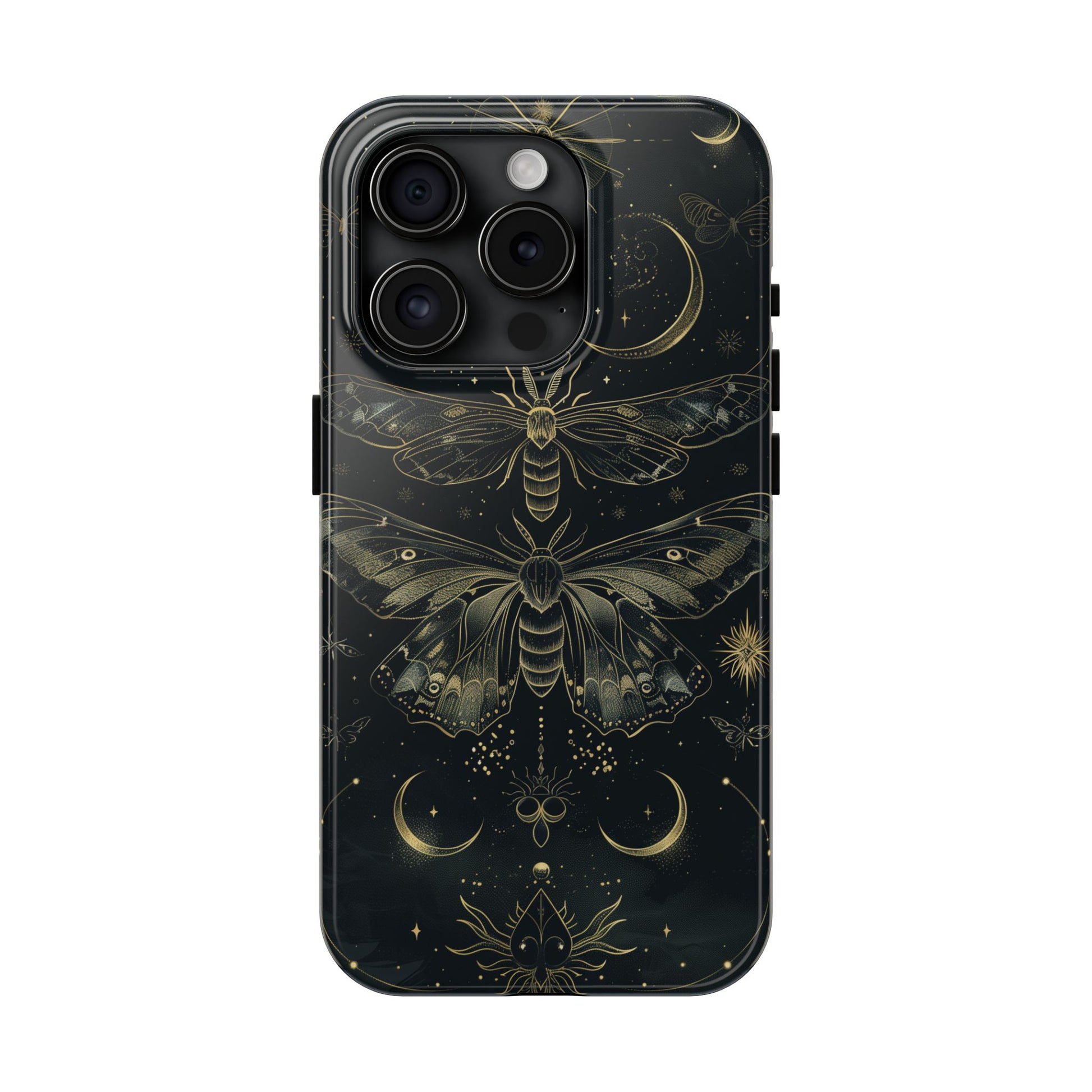 C Dark Academia Mystical Phone Case, Mystical Moth Phone Case, Vintage Magic Witchcraft iPhone Cover, Esoteric Nature Art, iPhone 15 Pro Max