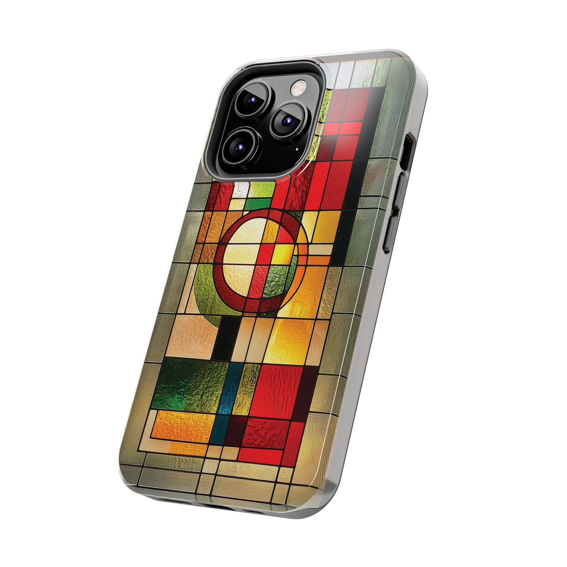 Realistic Stained Glass Phone Case Artistic iPhone Case Architectural Design, Art Deco iphone Case, iPhone 15 Pro Max Samsung Galaxy S23
