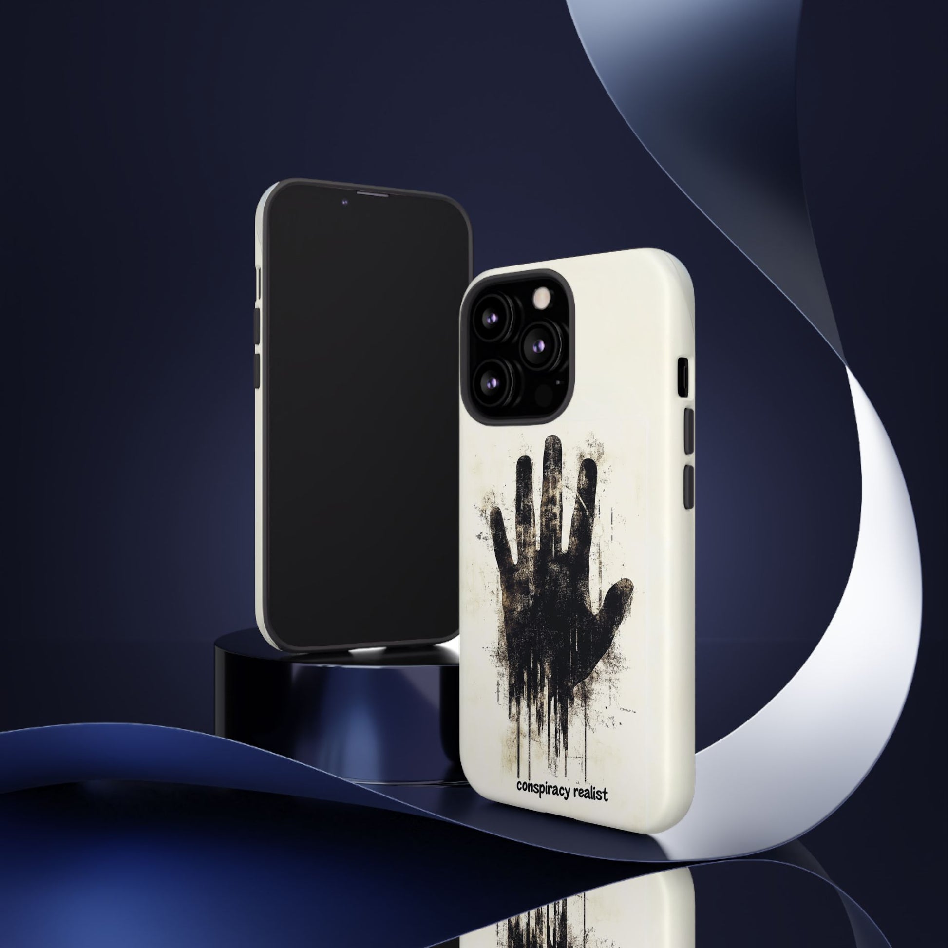 Conspiracy Realist Paranormal Mystery Design X-Files Inspired Ghostly Hand Conspiracy Theory Creepy iPhone 13 14 15 16 Pro Max Galaxy Pixel